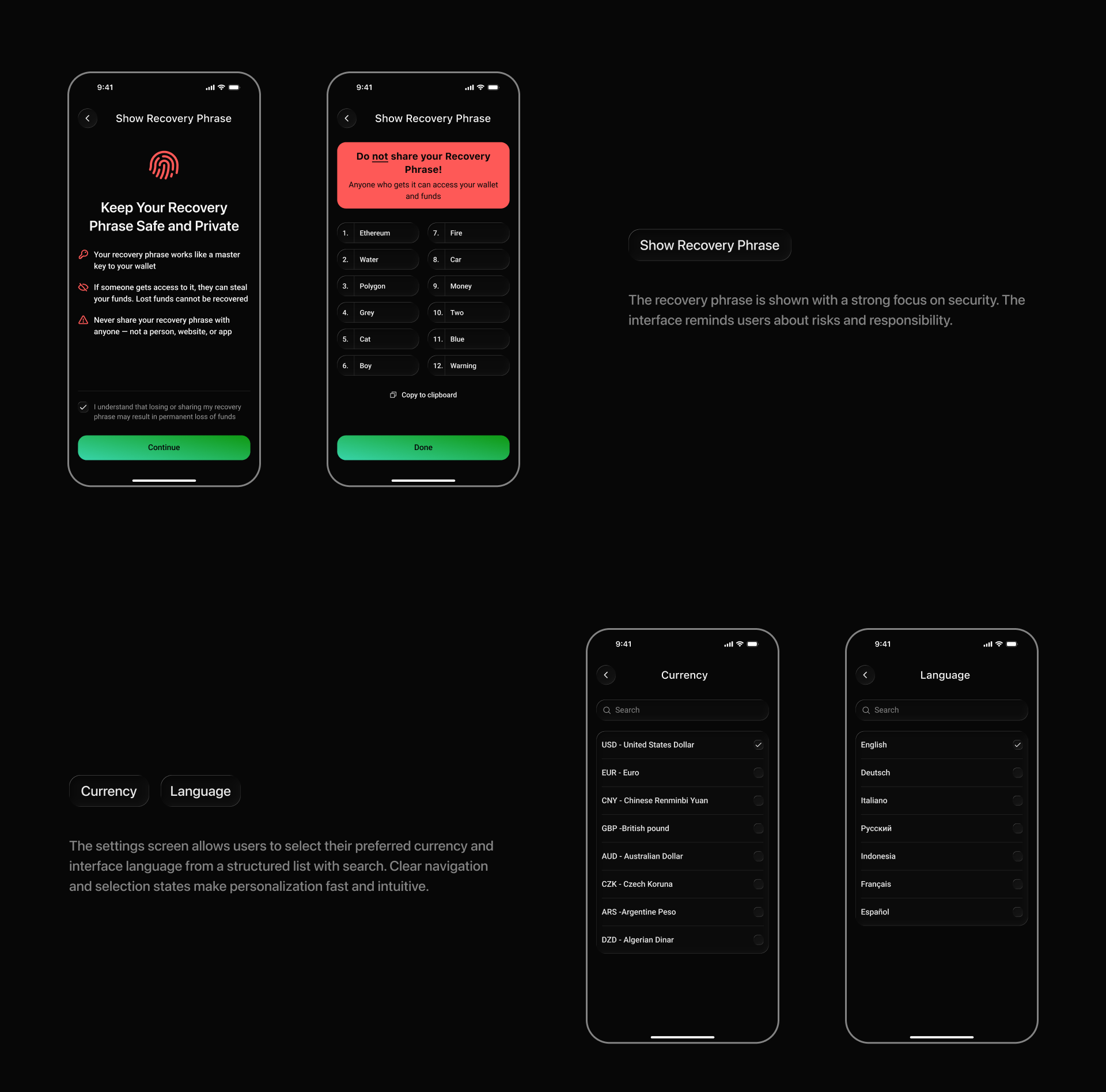 Arborium. AI Crypto Wallet — Изображение №19 — Интерфейсы на Dprofile