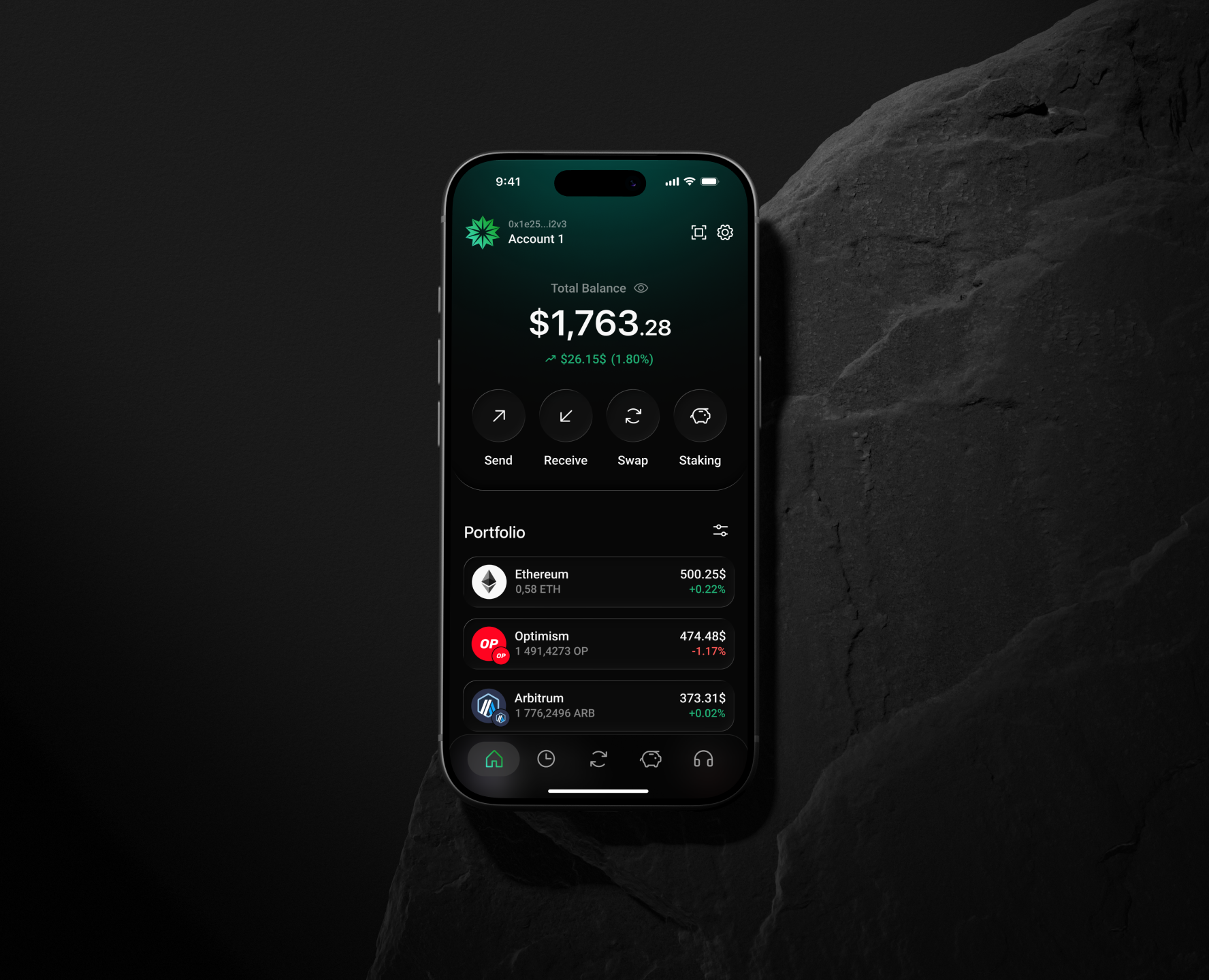Arborium. AI Crypto Wallet — Интерфейсы на Dprofile