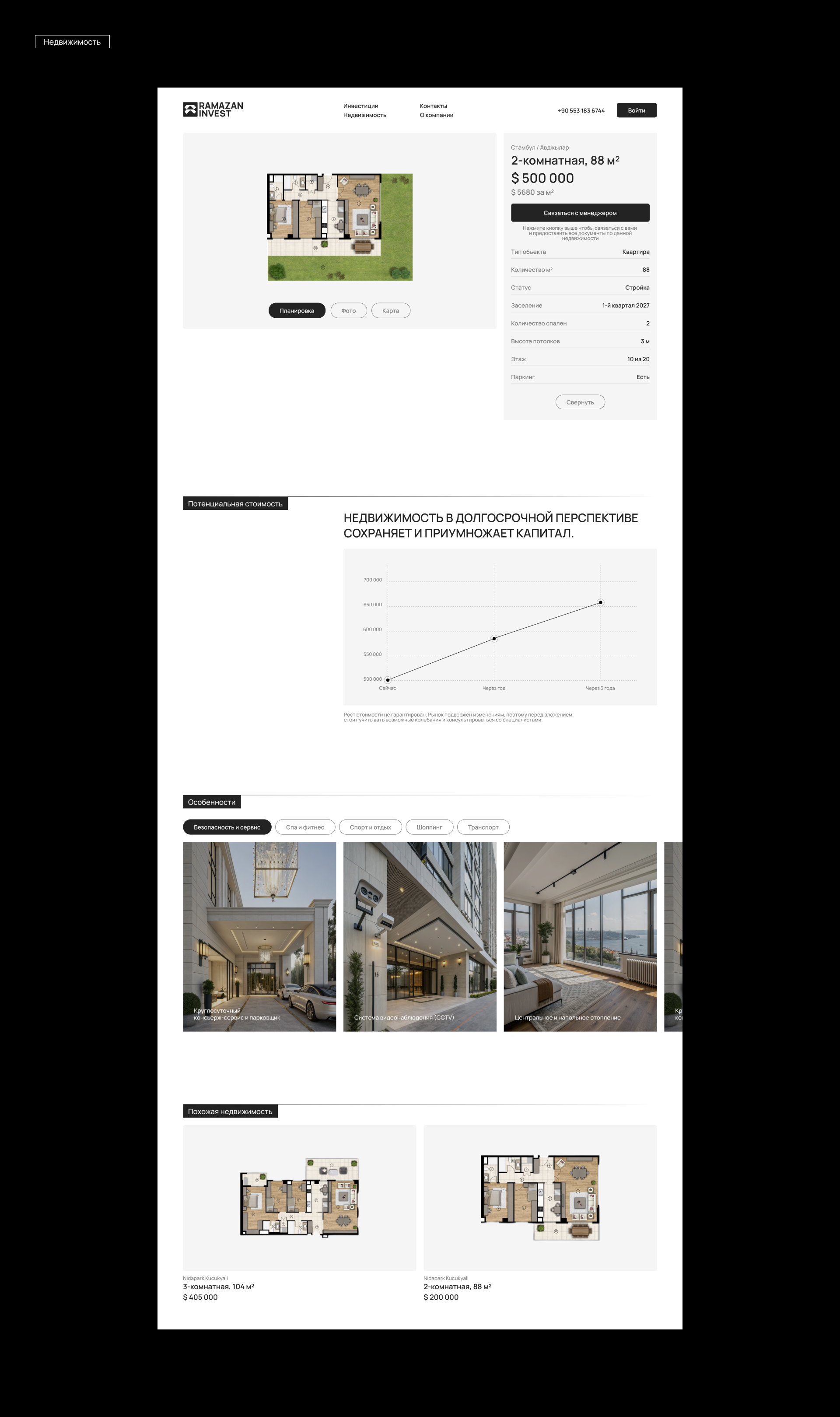Ramazan Invest | Корпоративный сайт — Изображение №8 — Интерфейсы, Брендинг на Dprofile
