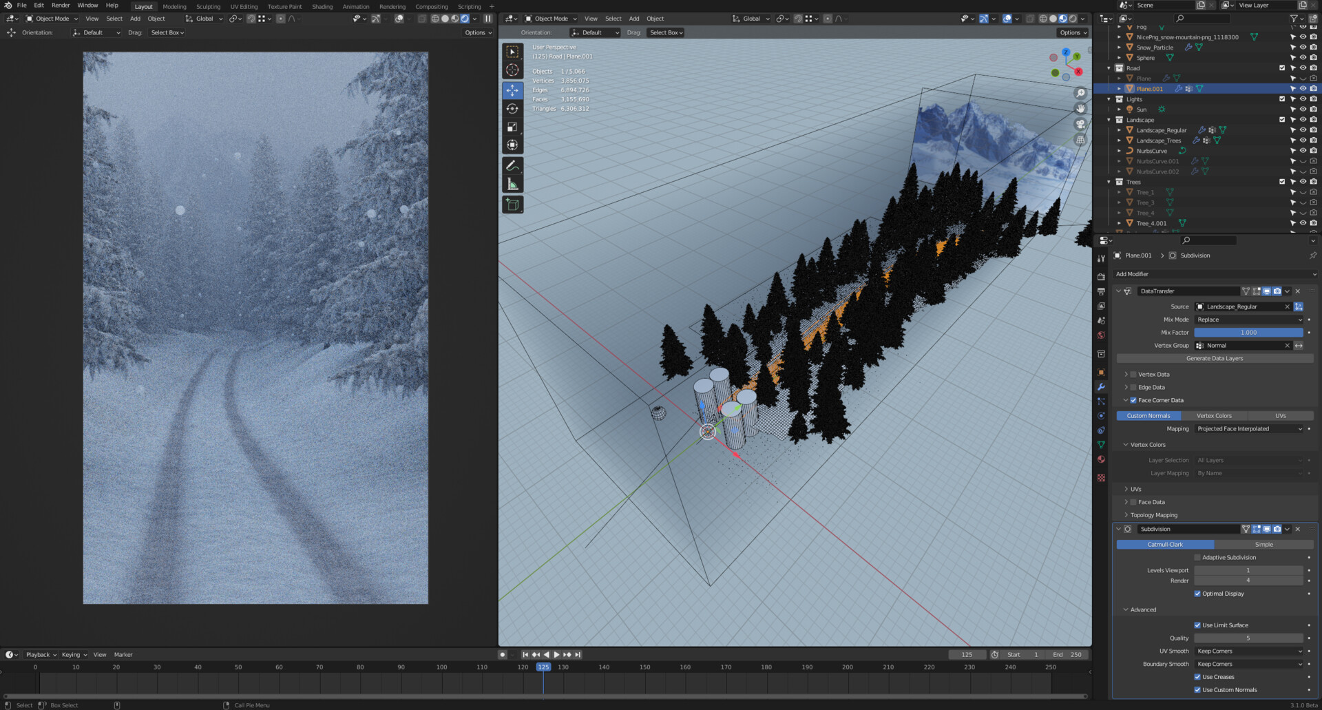 Снежный лес — Изображение №3 — 3D на Dprofile