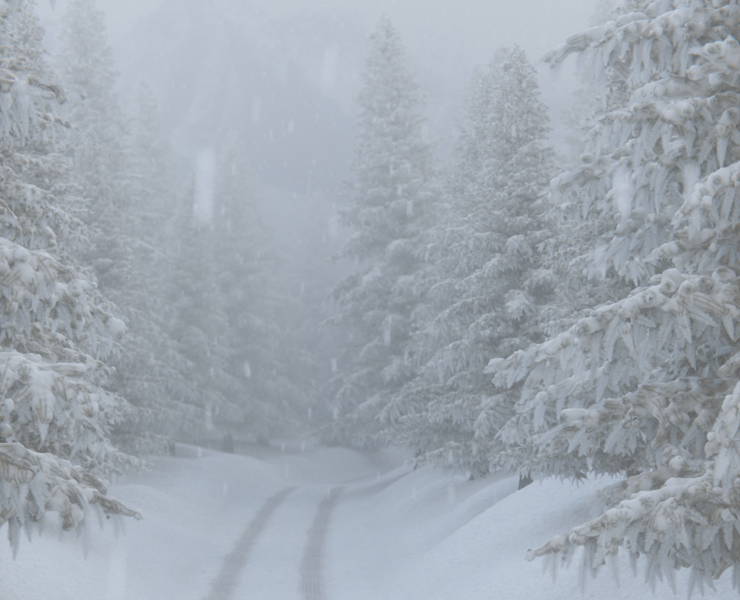 Снежный лес — 3D на Dprofile