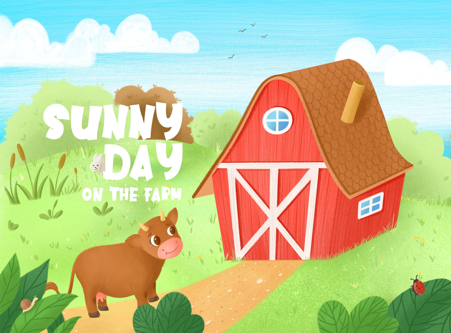 Детский паззл «Солнечный день на ферме» — Изображение №1 — Иллюстрация на Dprofile