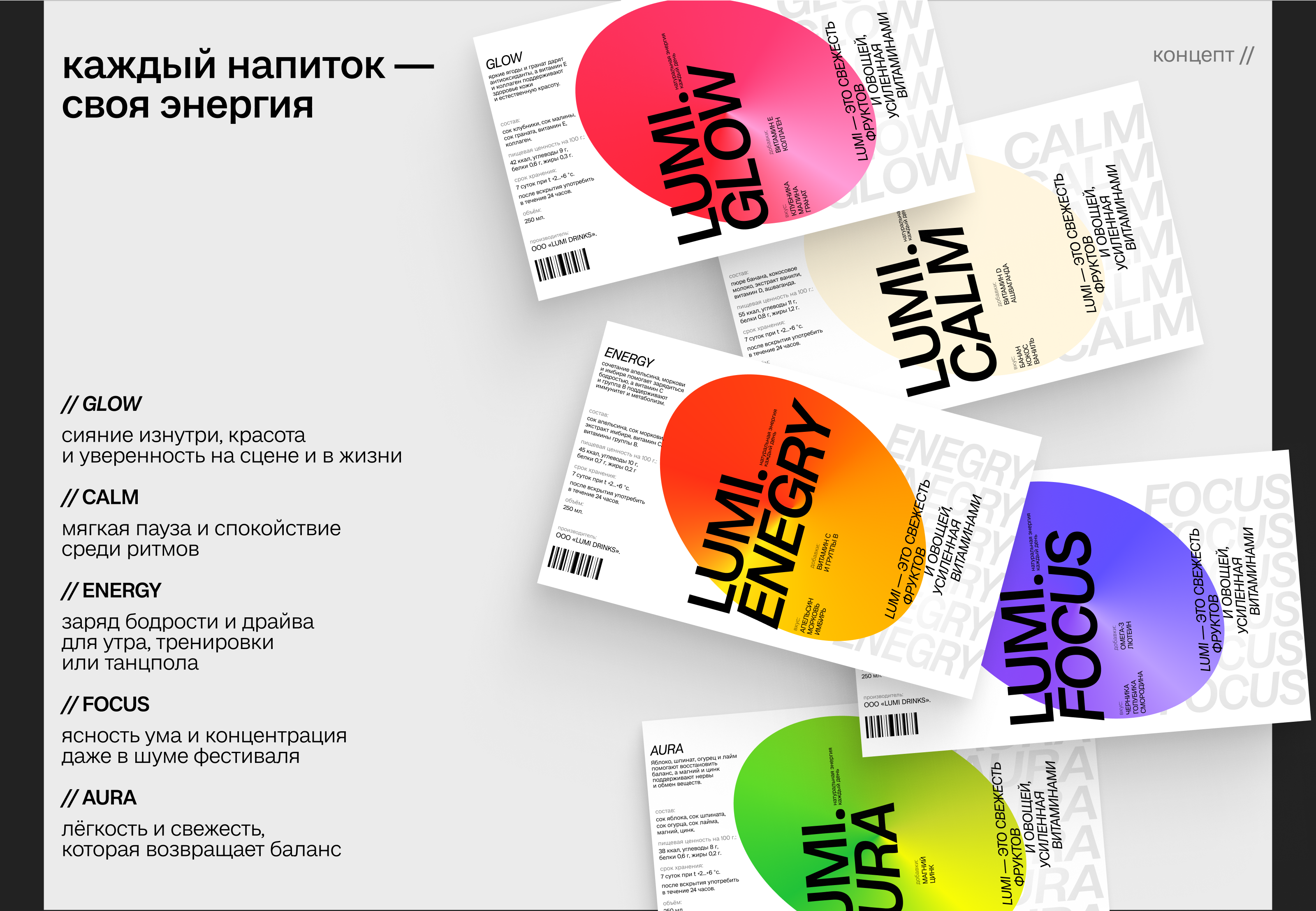 LUMI — натуральные напитки — Изображение №7 — Брендинг на Dprofile