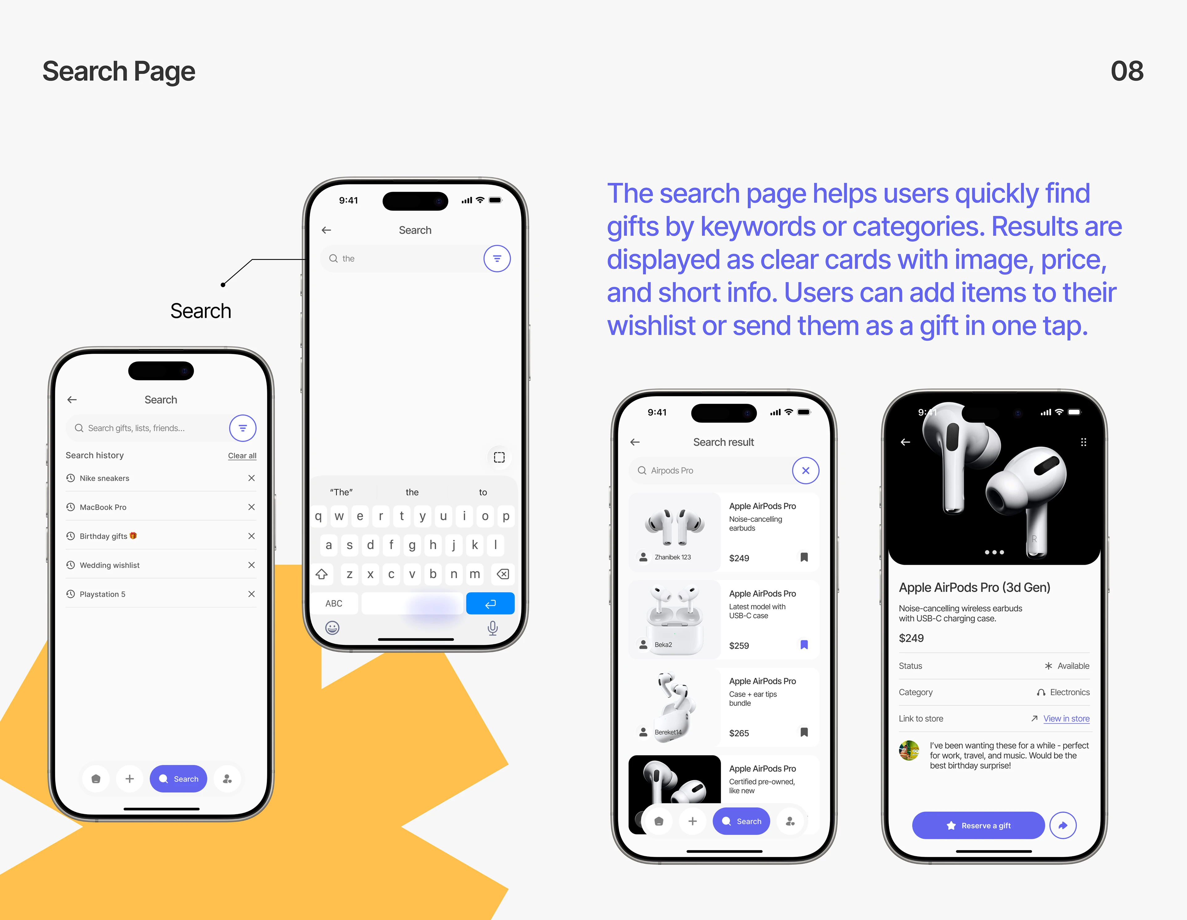 Giftly - Social Wishlist & Gifting App — Изображение №12 — Интерфейсы на Dprofile