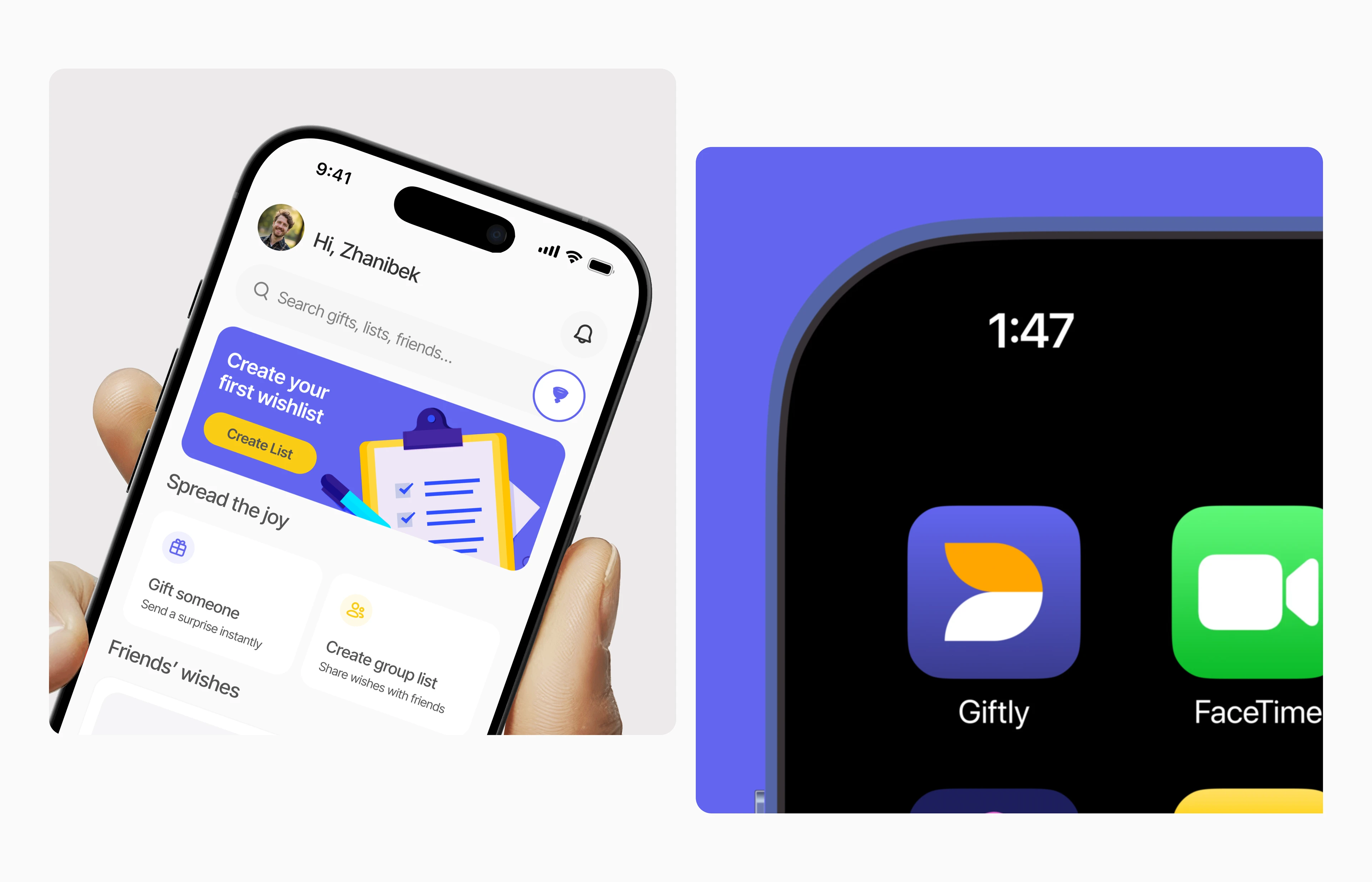 Giftly - Social Wishlist & Gifting App — Изображение №3 — Интерфейсы на Dprofile