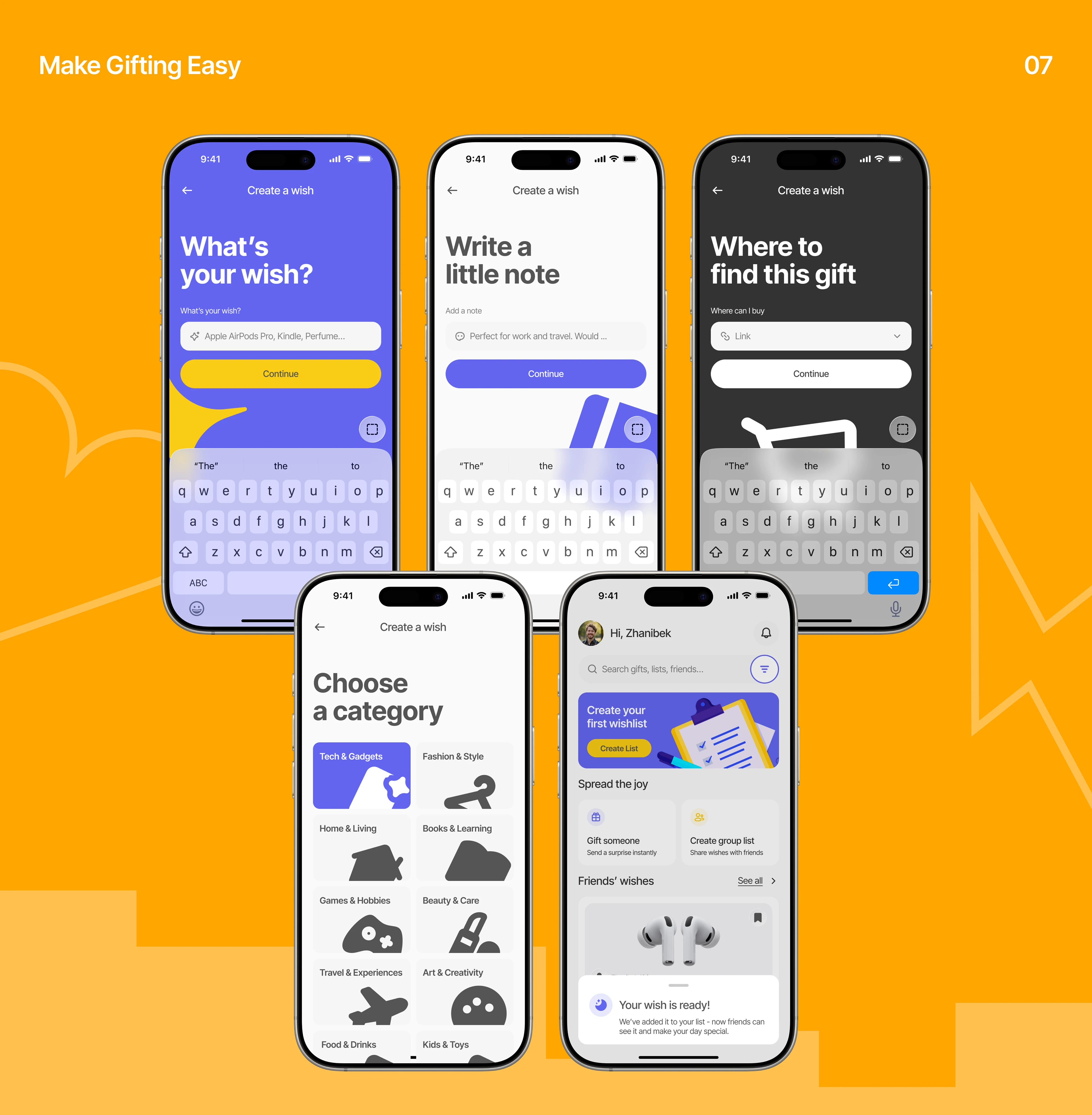 Giftly - Social Wishlist & Gifting App — Изображение №10 — Интерфейсы на Dprofile