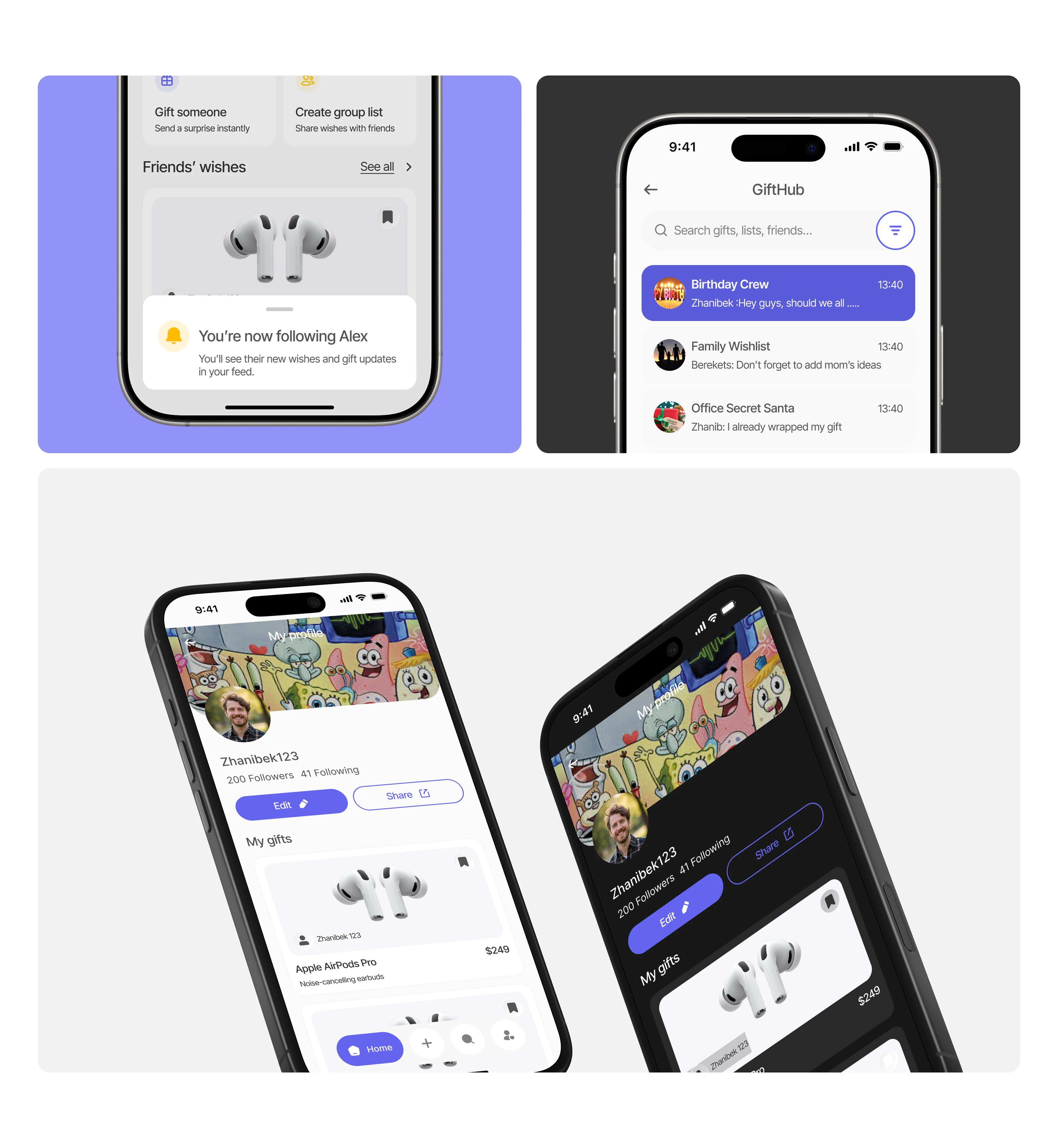 Giftly - Social Wishlist & Gifting App — Изображение №11 — Интерфейсы на Dprofile