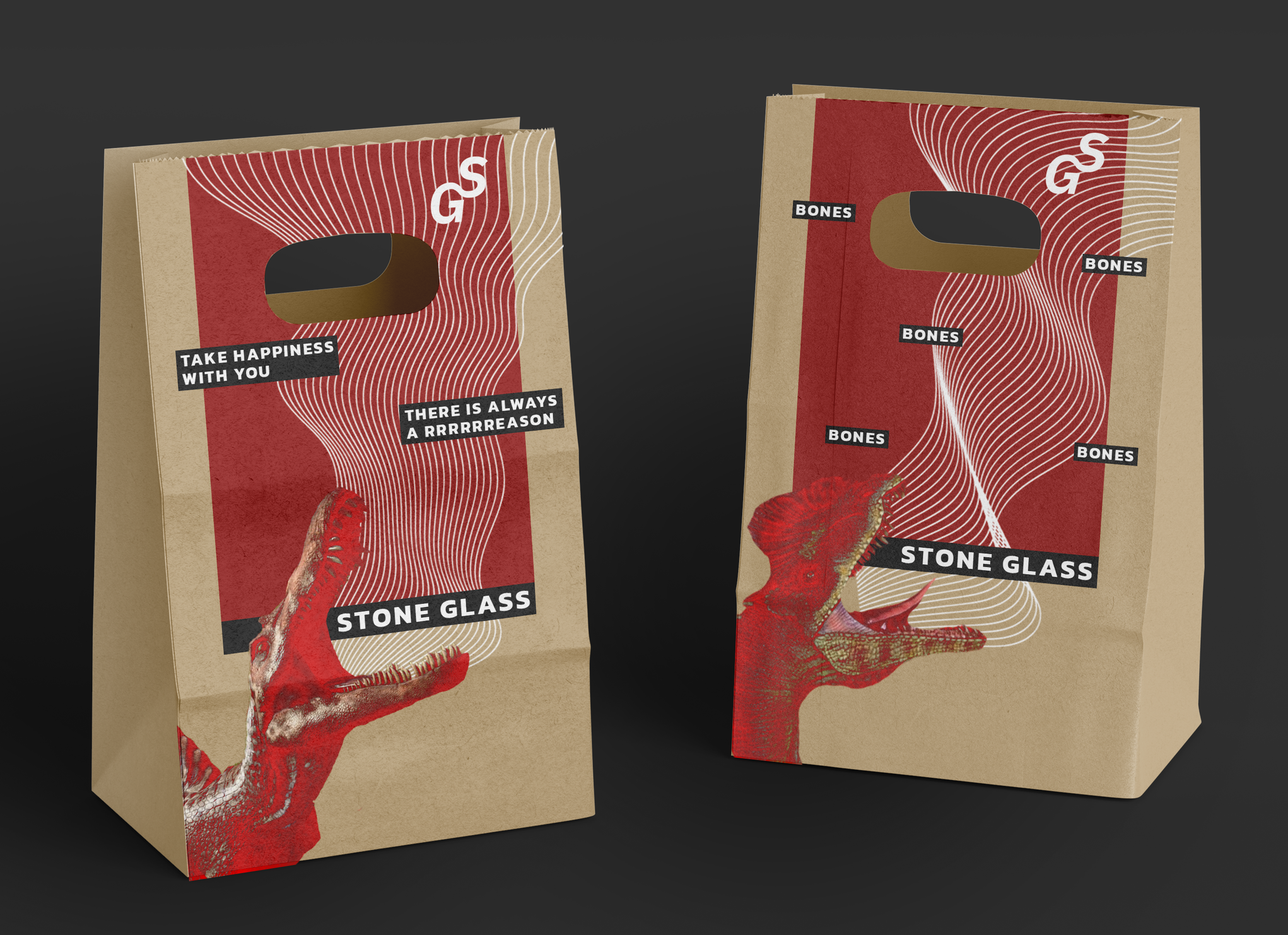 Бар юрского периода STONE GLASS/Учебный проект — Изображение №5 — Брендинг на Dprofile