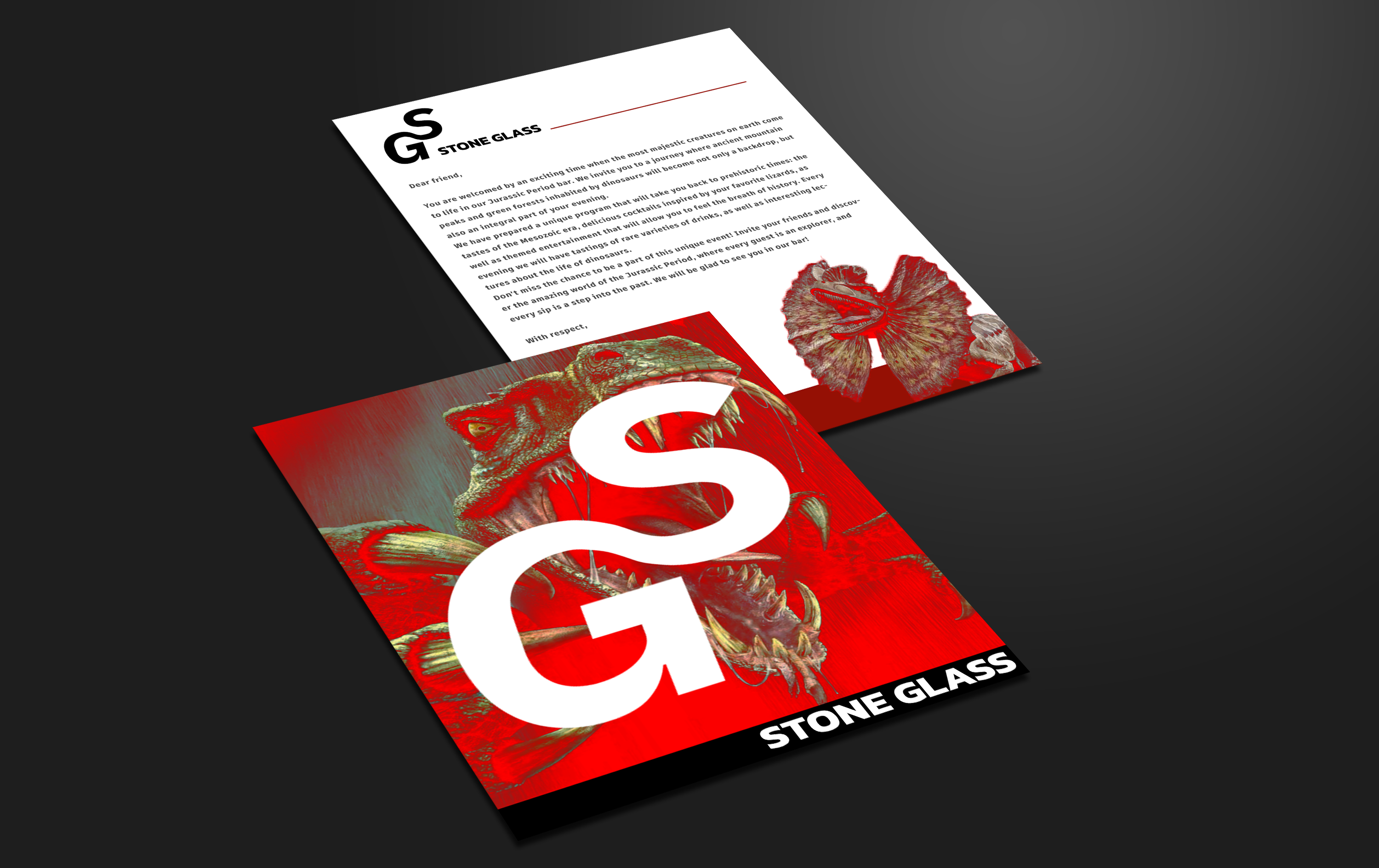 Бар юрского периода STONE GLASS/Учебный проект — Изображение №11 — Брендинг на Dprofile