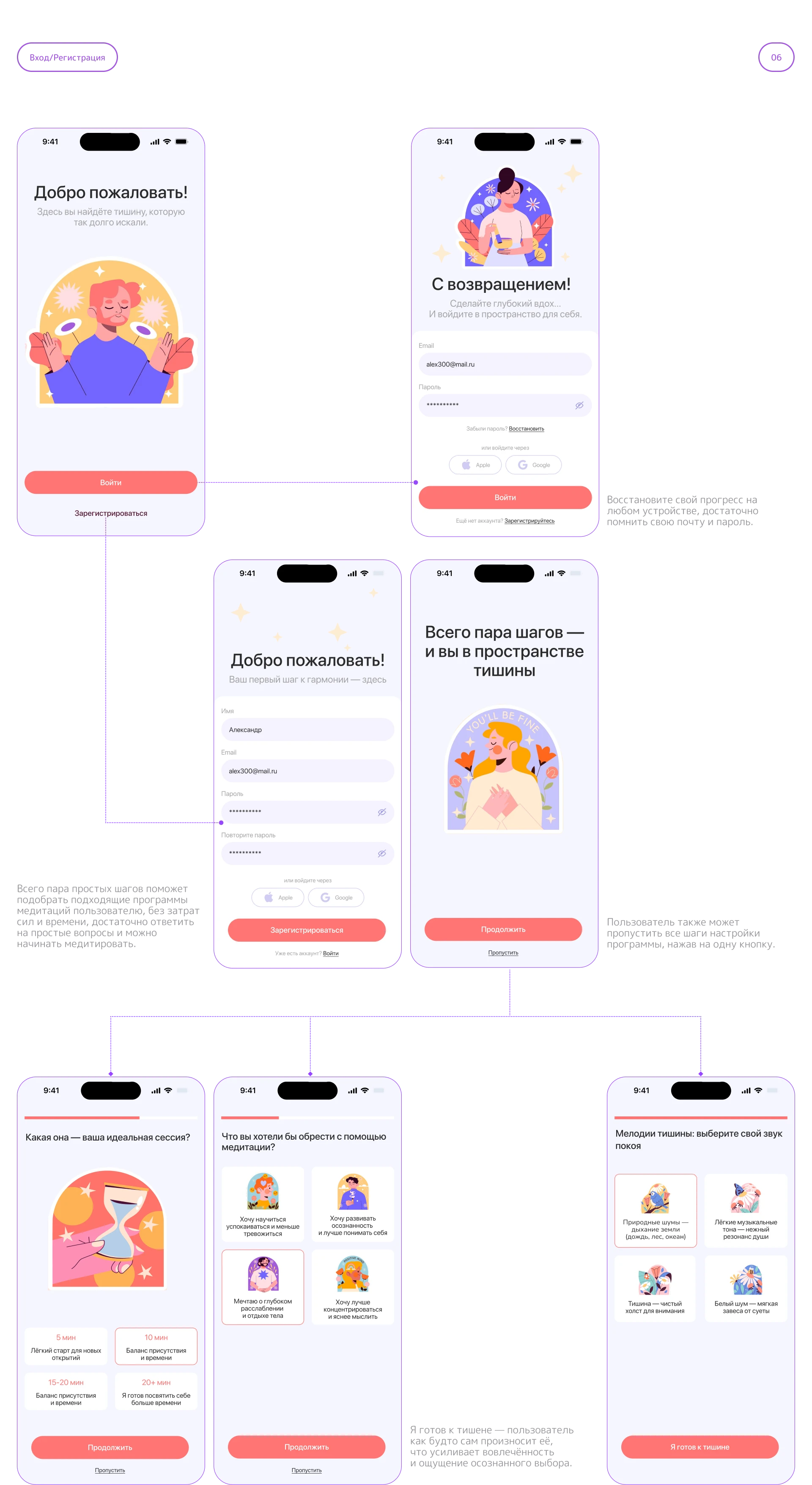 Мобильное приложение для медитации — Изображение №8 — Интерфейсы на Dprofile