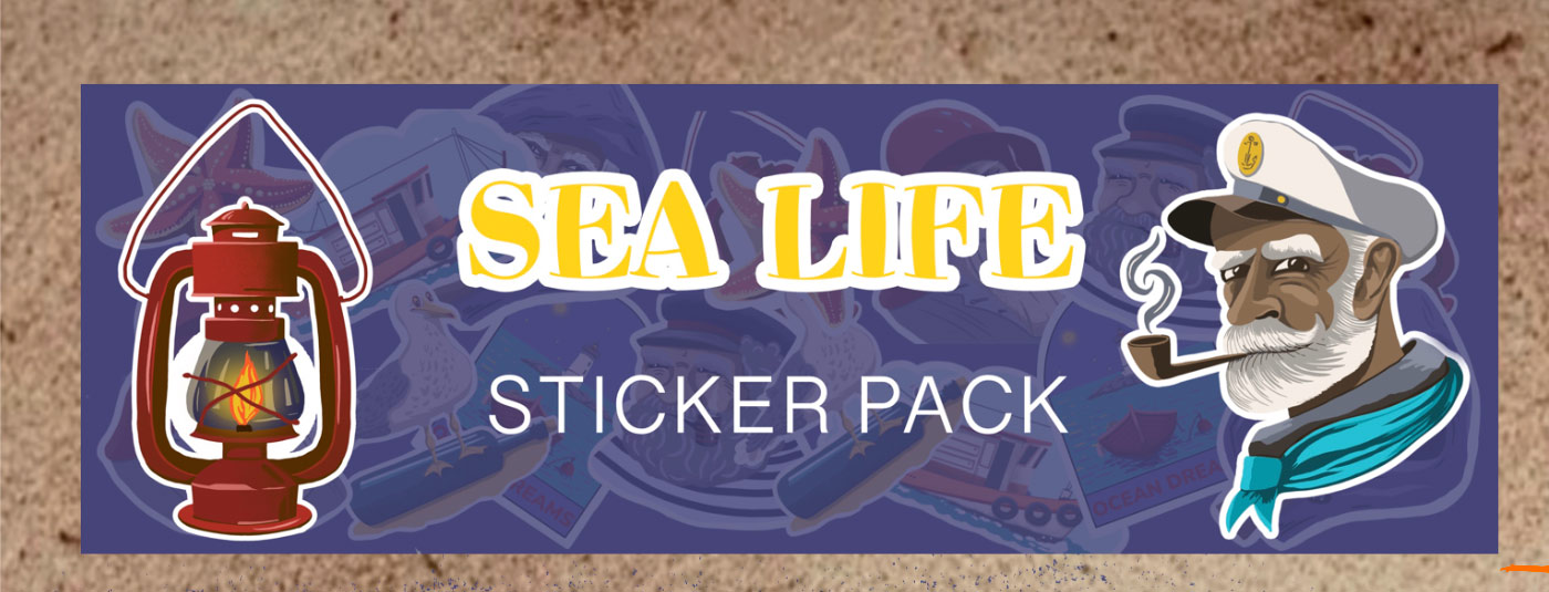 Стекеры с морской тиматикой — Изображение №1 — Брендинг, Иллюстрация на Dprofile