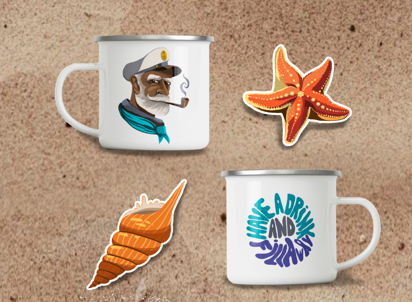 Стекеры с морской тиматикой — Изображение №7 — Брендинг, Иллюстрация на Dprofile