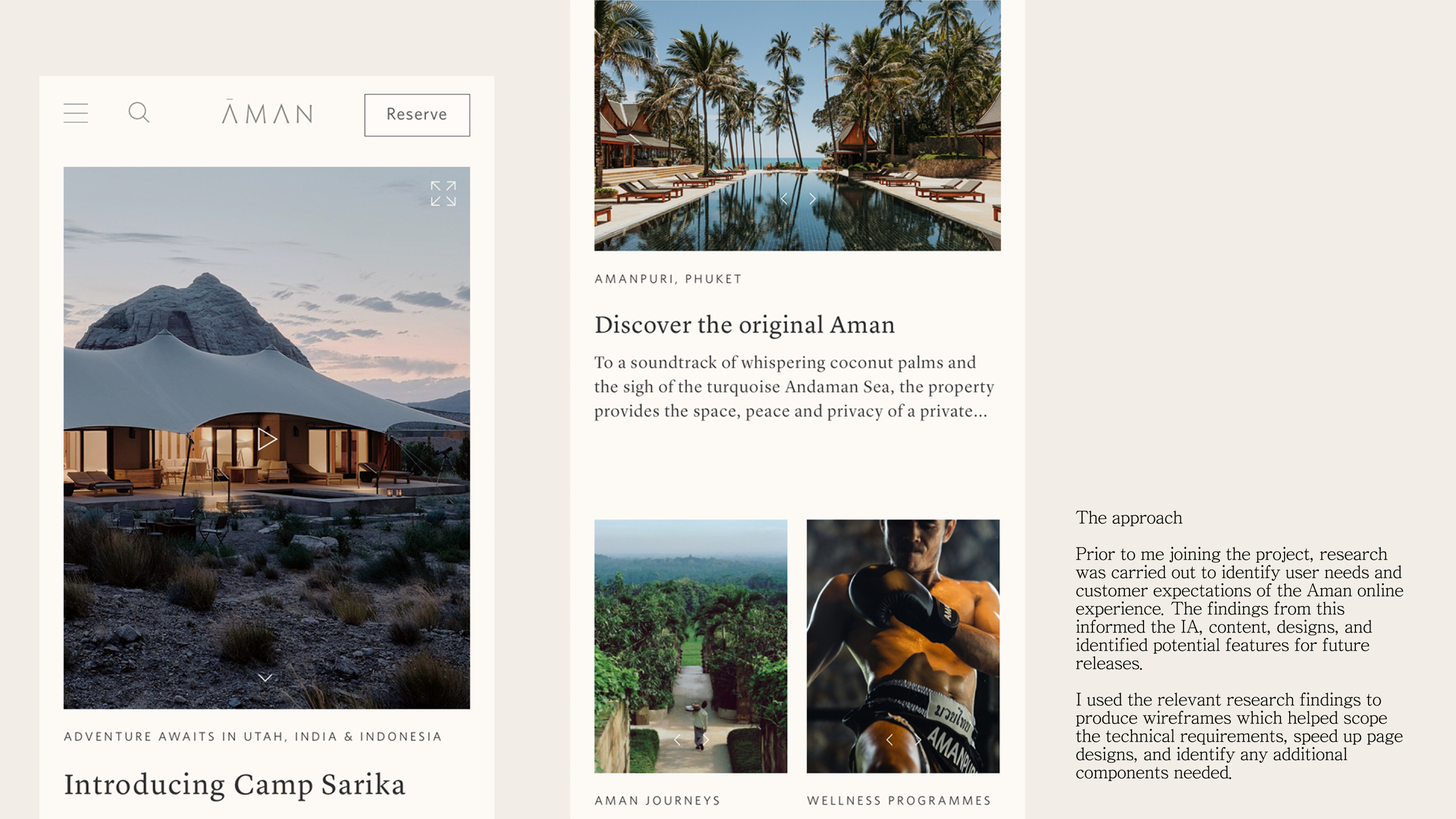 Aman Resorts, Hotels & Residences — Изображение №4 — Интерфейсы на Dprofile