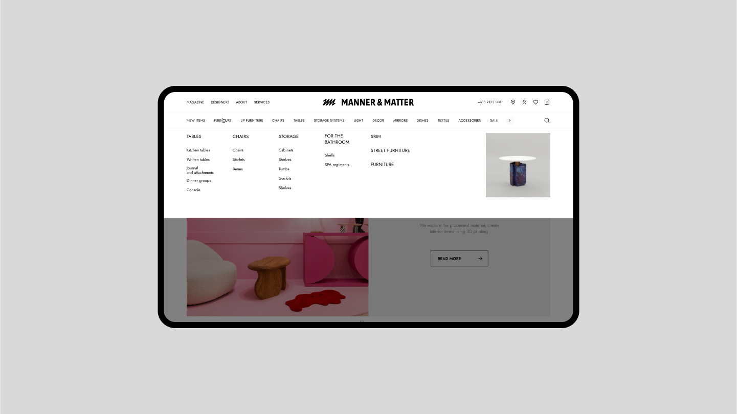 Manner & Matter — Изображение №3 — Интерфейсы на Dprofile
