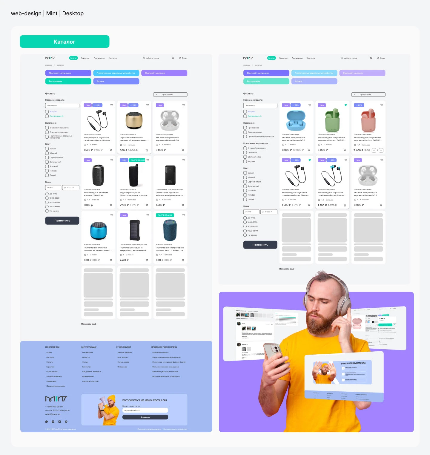 MINT | Multi-page website | E-commerce — Изображение №6 — Интерфейсы на Dprofile