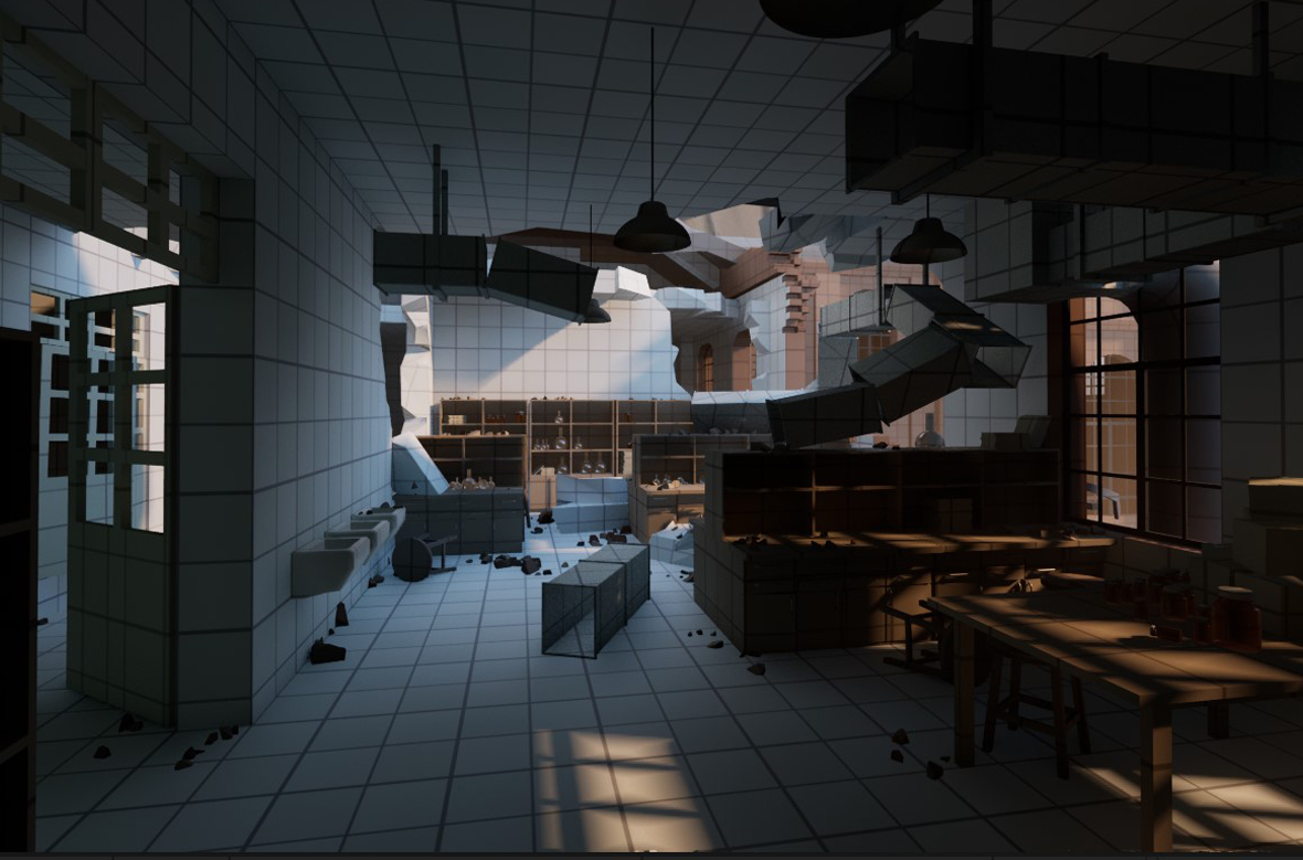 Заброшенный научно-исследовательский комплекс. — Изображение №2 — Иллюстрация, 3D на Dprofile