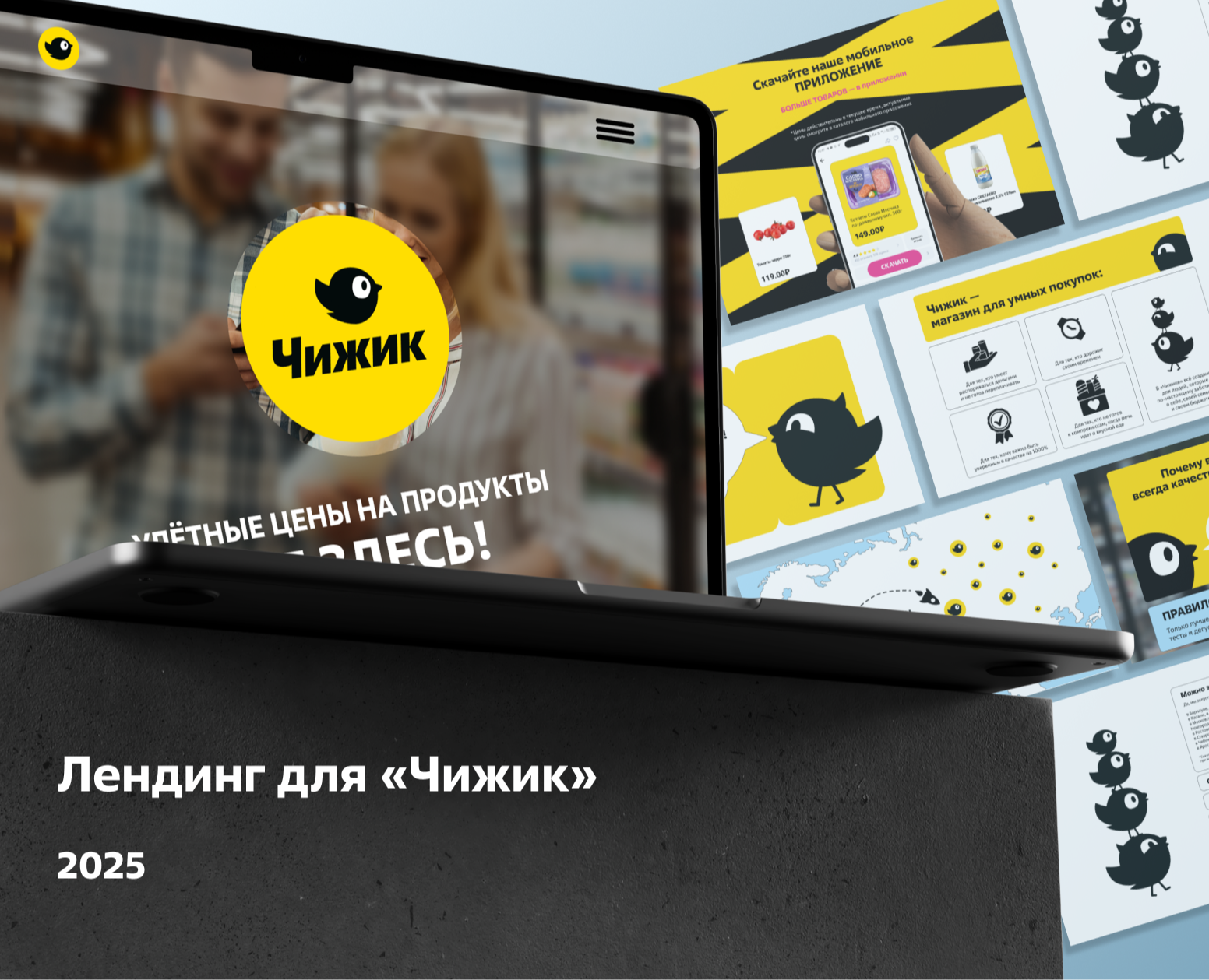 Лендинг для сети магазинов "Чижик" — Интерфейсы, Маркетинг на Dprofile