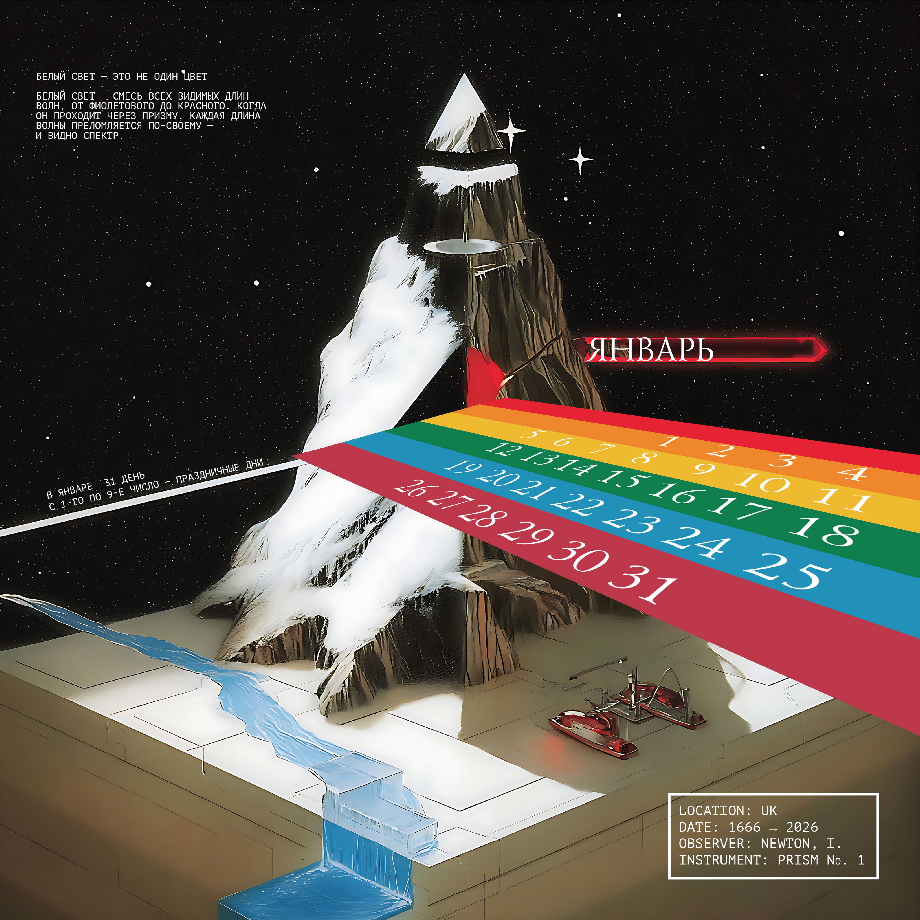 Календарь 2026 "Дисперсия света" — Изображение №1 — Графика на Dprofile