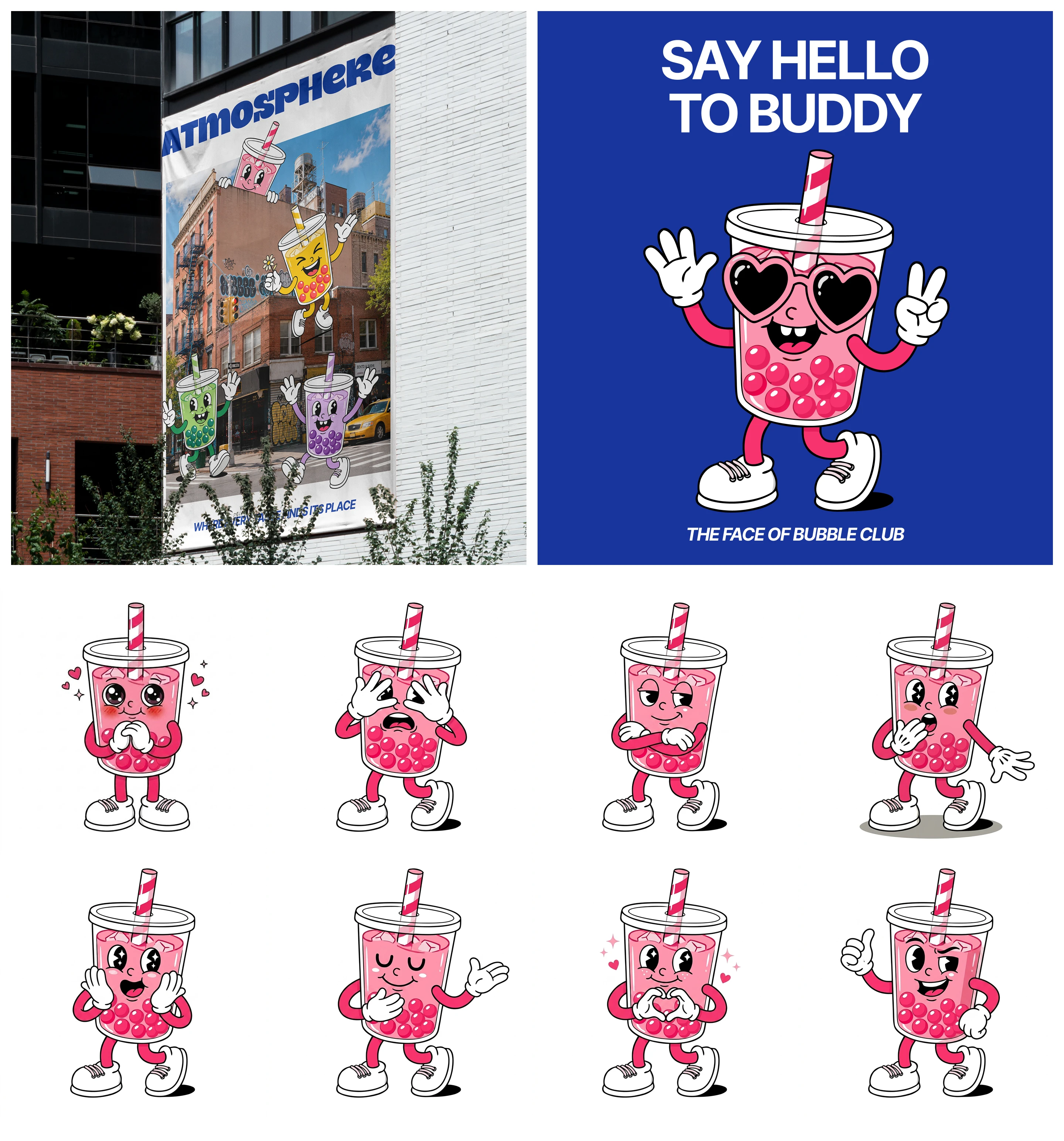 BubbleClub: Mascot Buddy [illustrations, branding] — Изображение №4 — Брендинг, Иллюстрация на Dprofile