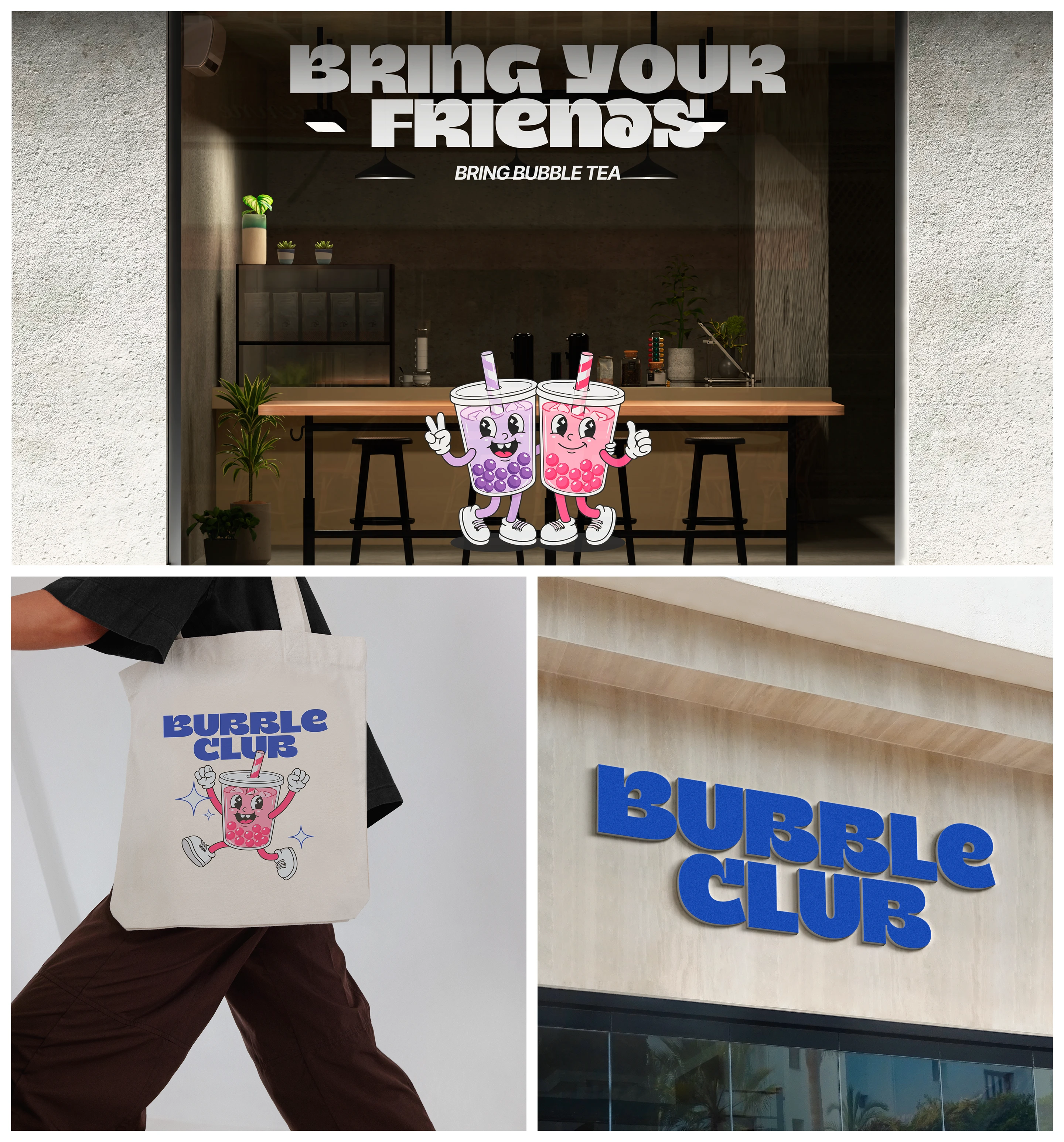 BubbleClub: Mascot Buddy [illustrations, branding] — Изображение №3 — Брендинг, Иллюстрация на Dprofile