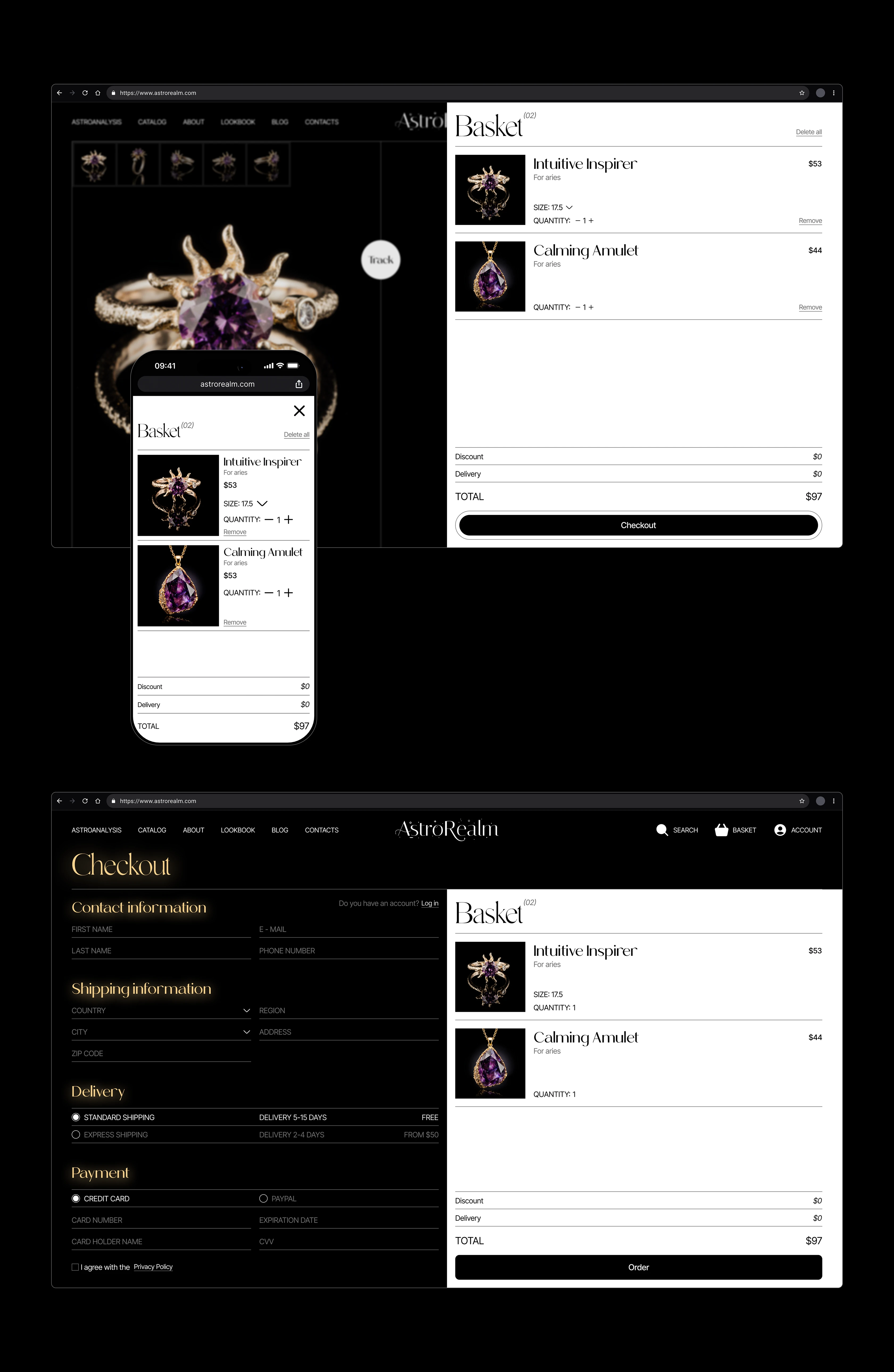 AstroRealm [E-commerce] — Изображение №13 — Интерфейсы, Брендинг на Dprofile