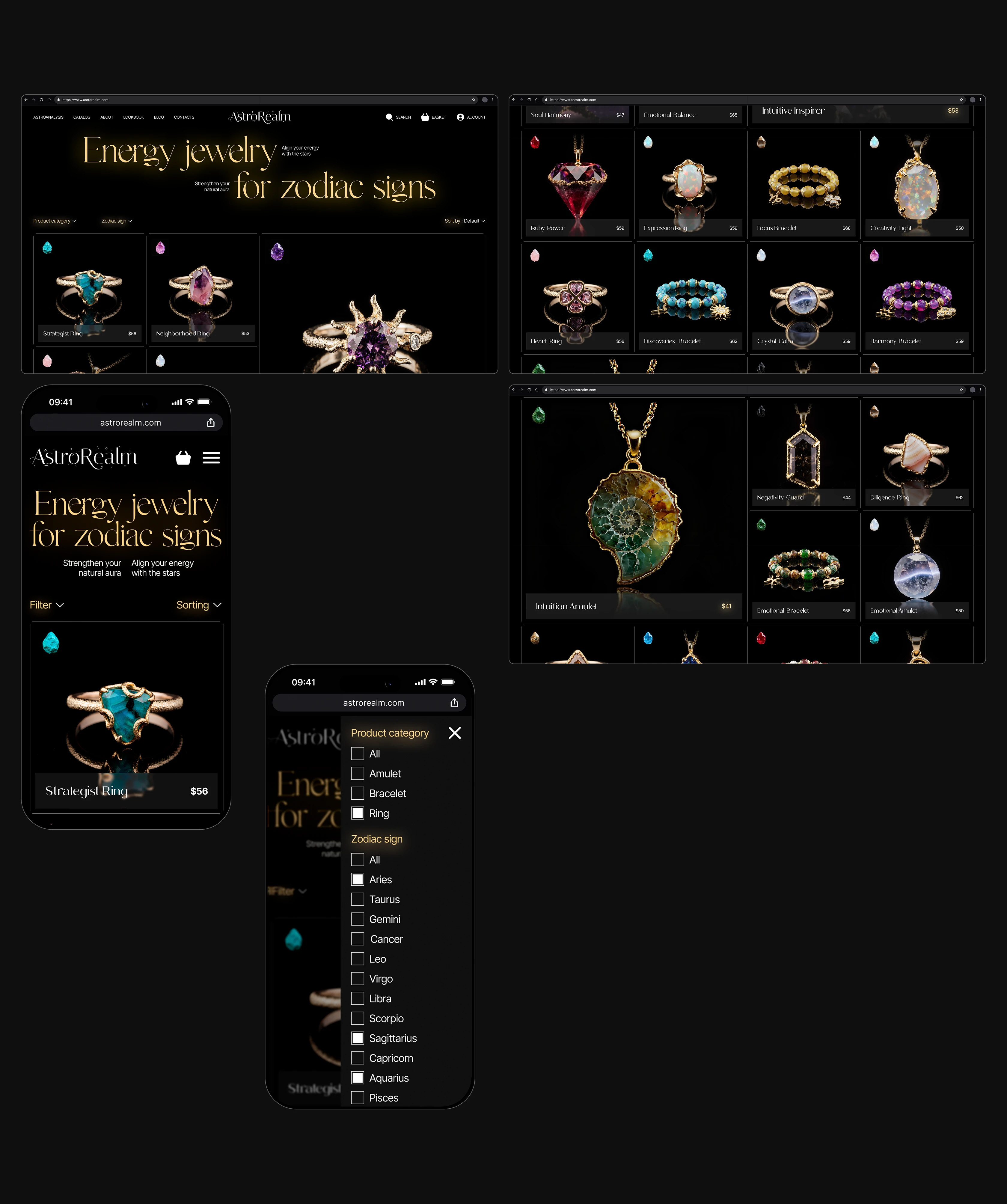 AstroRealm [E-commerce] — Изображение №7 — Интерфейсы, Брендинг на Dprofile