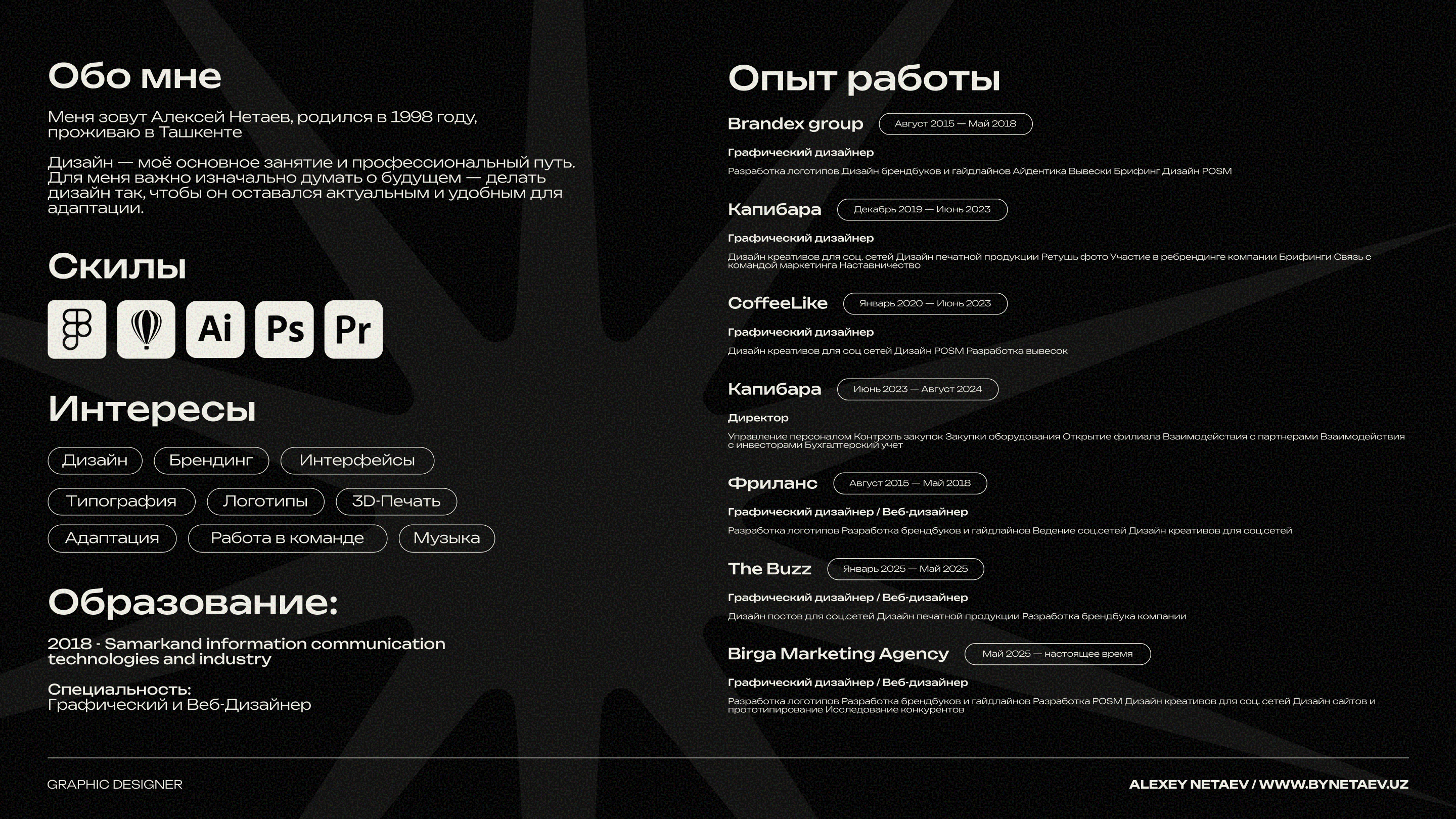 Дизайн портфолио 2025 — Изображение №2 — Интерфейсы, Брендинг на Dprofile