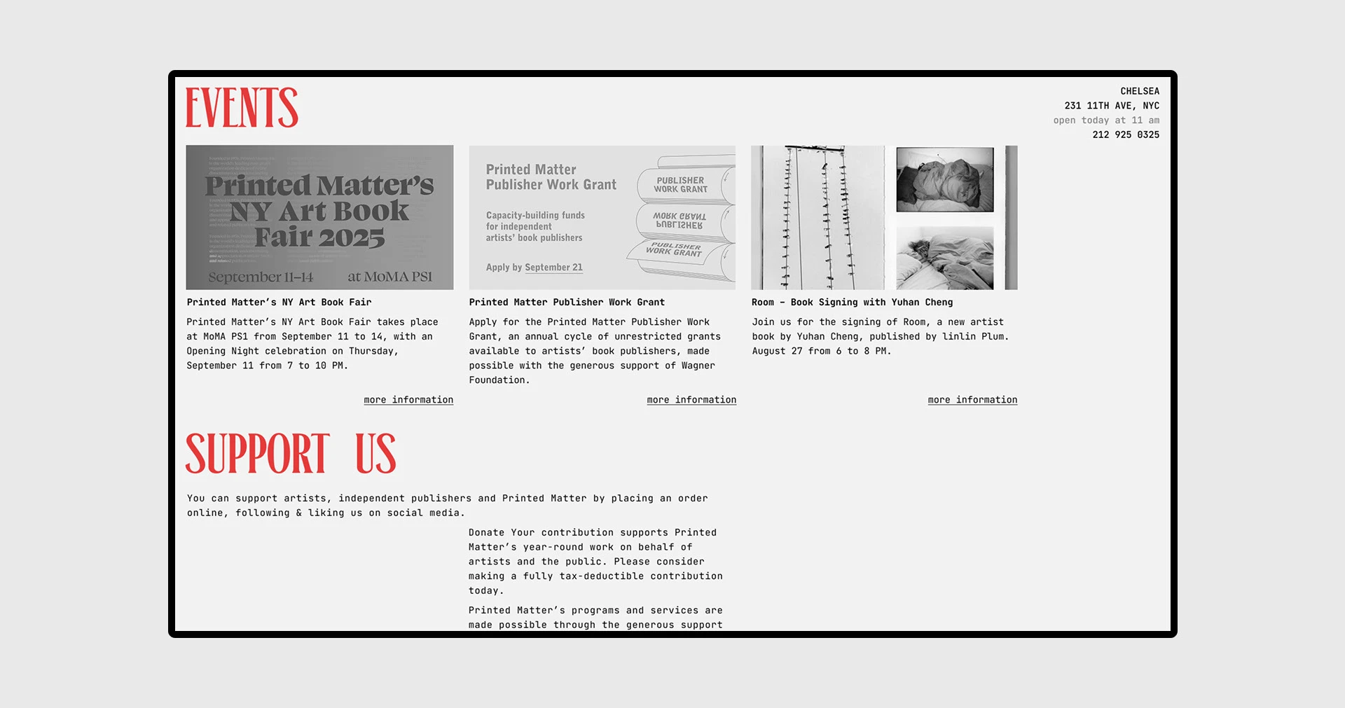 Редизайн сайта Printed Matter. Inc. — Изображение №5 — Интерфейсы, Брендинг на Dprofile