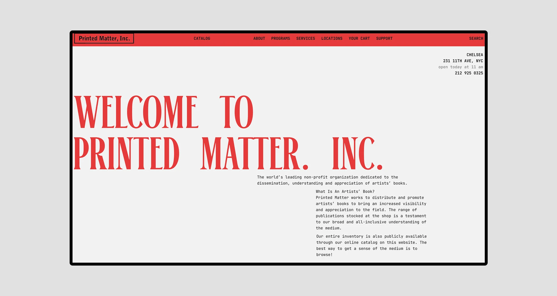 Редизайн сайта Printed Matter. Inc. — Изображение №2 — Интерфейсы, Брендинг на Dprofile