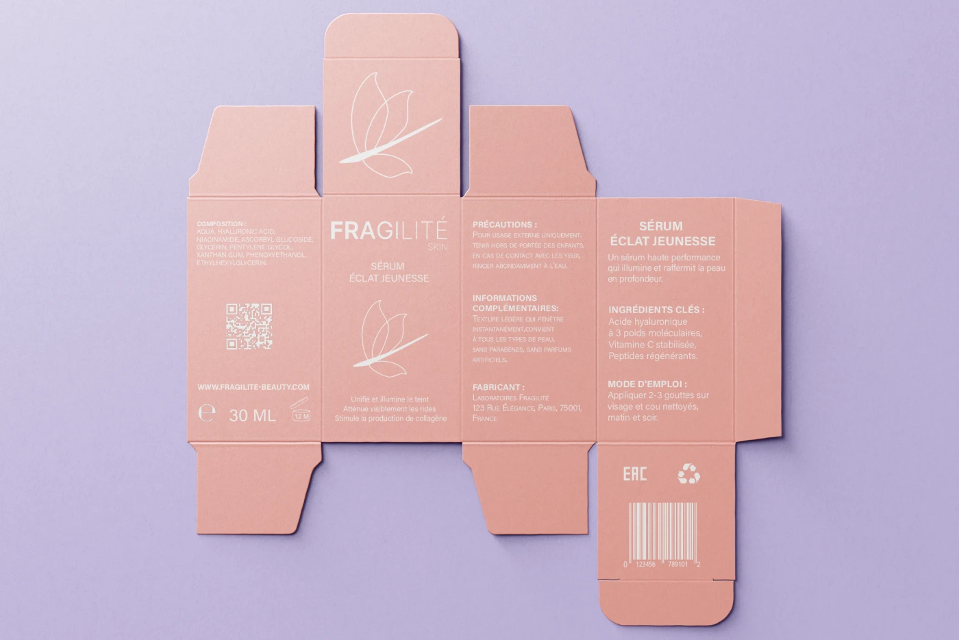 Fragilite skin. Фирменный стиль. — Изображение №9 — Брендинг, Графика на Dprofile