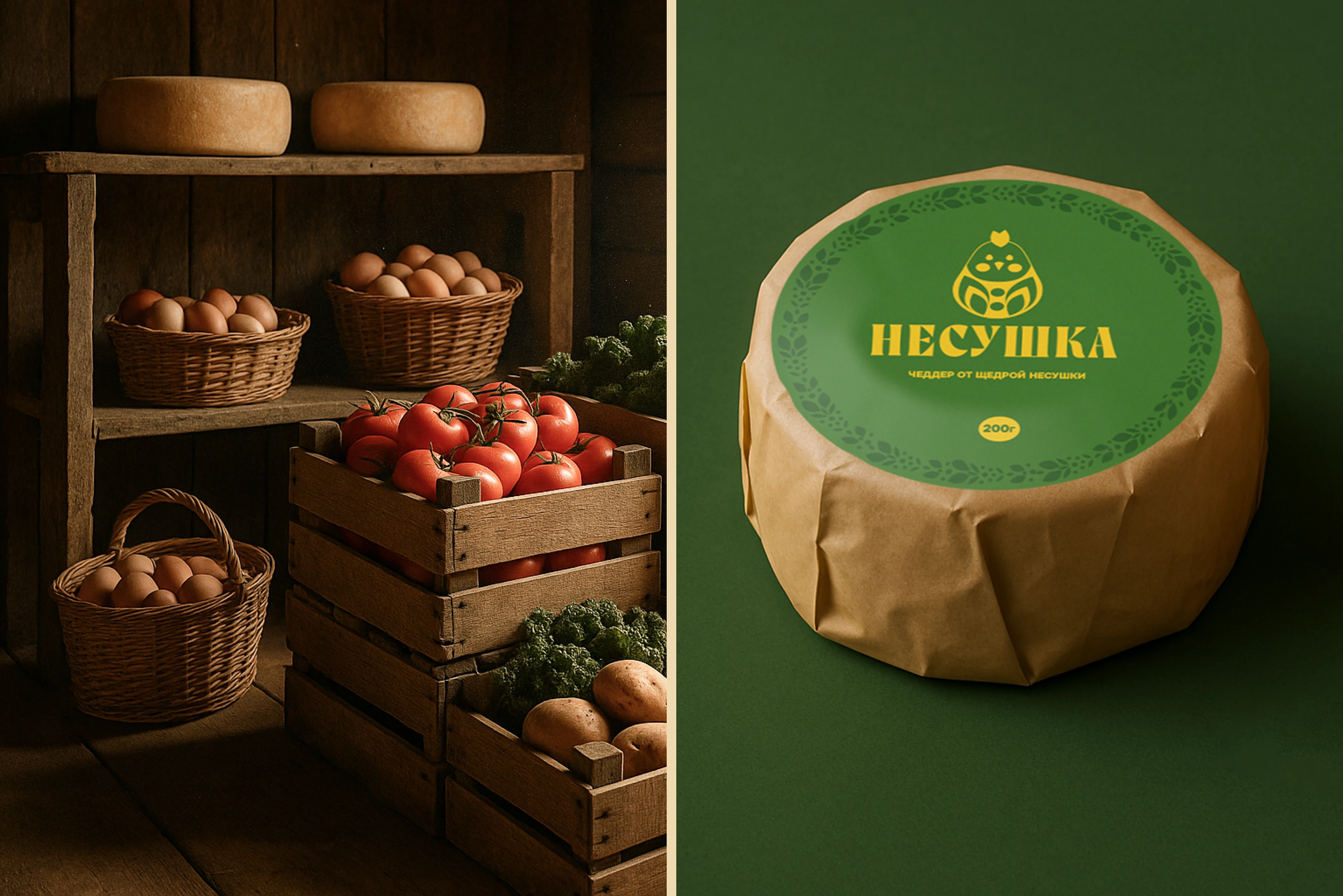 Несушка — фирменный стиль фермерской доставки — Изображение №4 — Брендинг, Графика на Dprofile