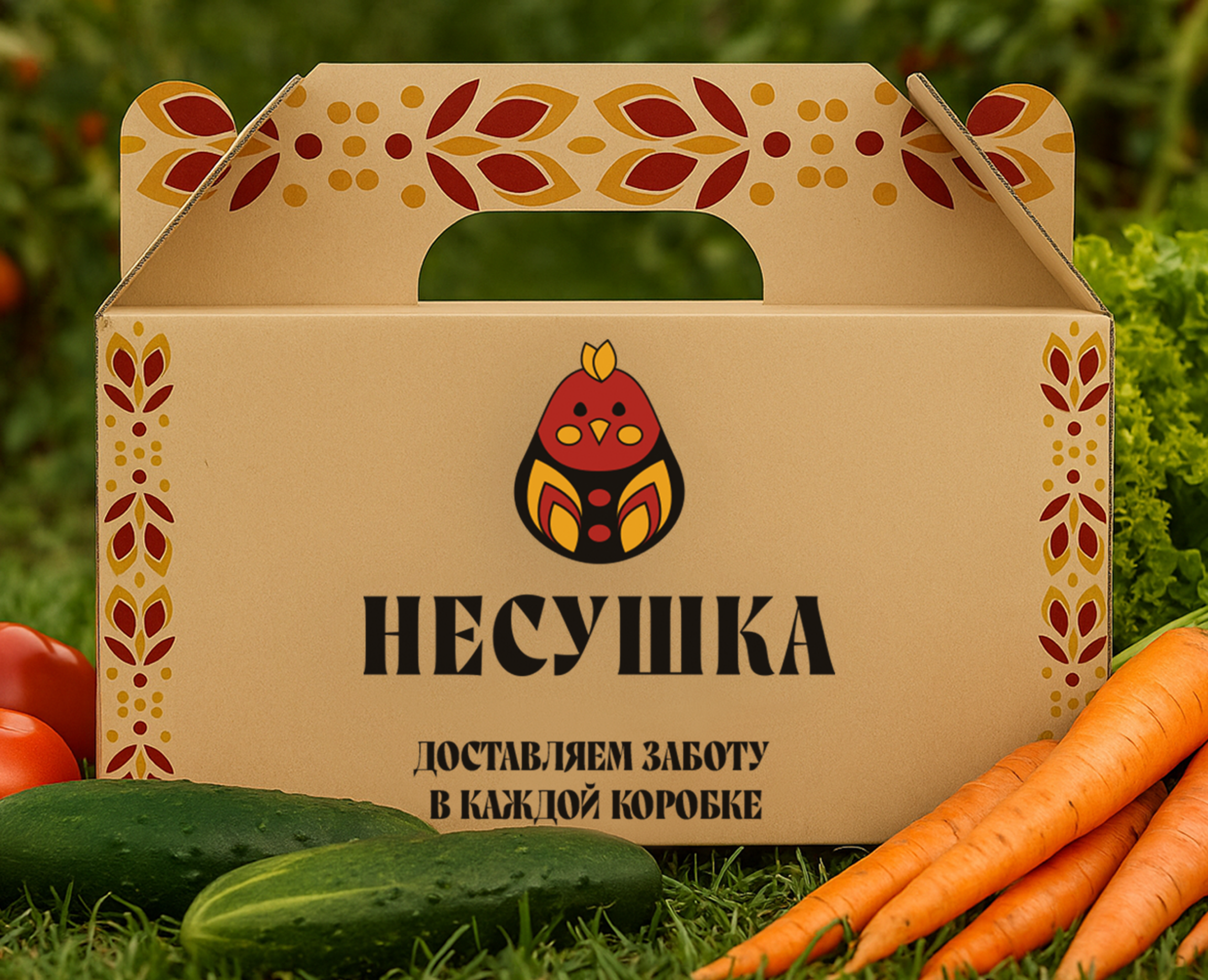 Несушка — фирменный стиль фермерской доставки — Брендинг, Графика на Dprofile