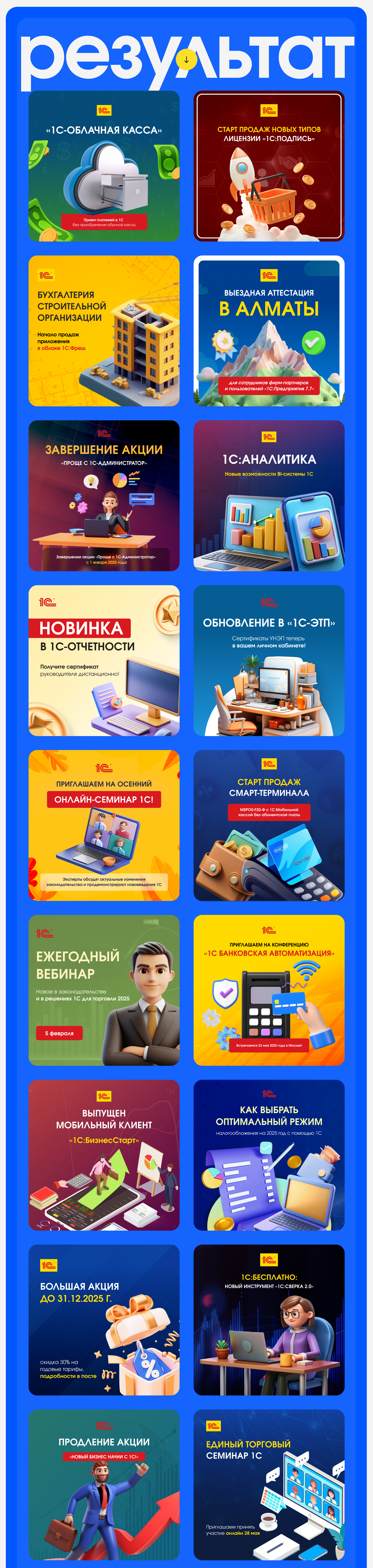 Дизайн публикаций для соцсетей — 1C — Изображение №3 — Графика, Маркетинг на Dprofile
