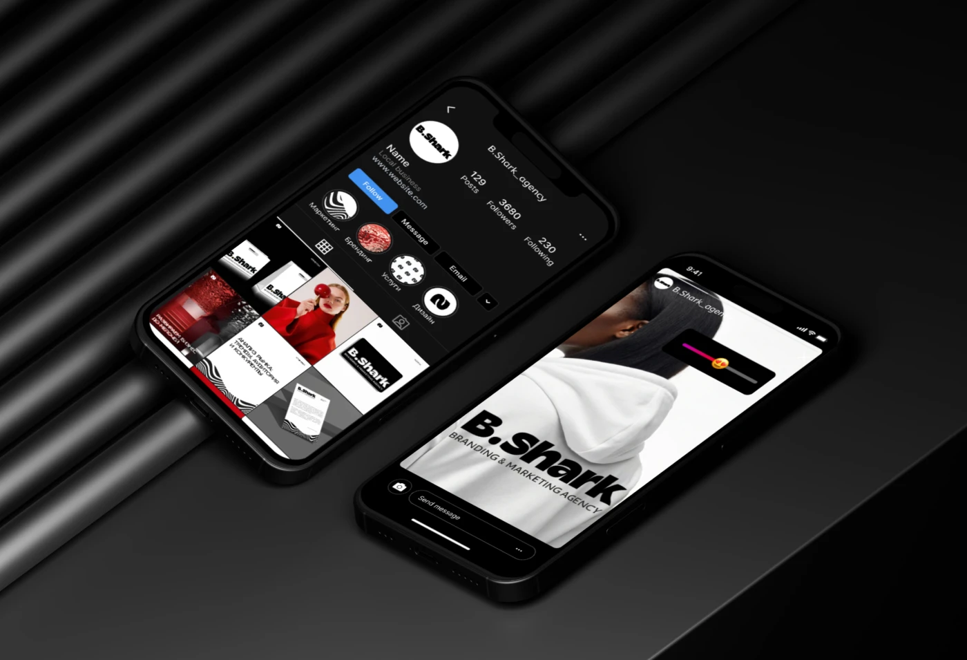 Brand identity / Branding & Marketing agency / B.Shark. — Изображение №8 — Брендинг на Dprofile