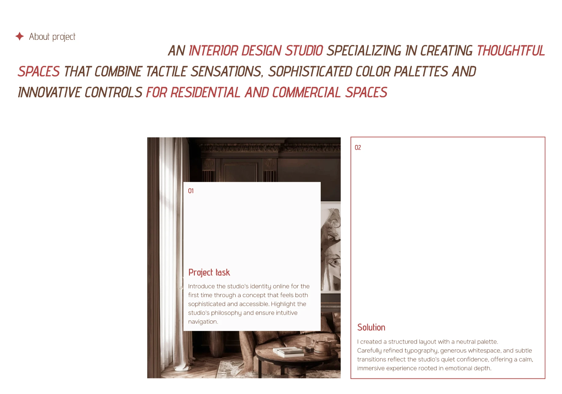 Website design for an interior design studio — Изображение №2 — Интерфейсы на Dprofile