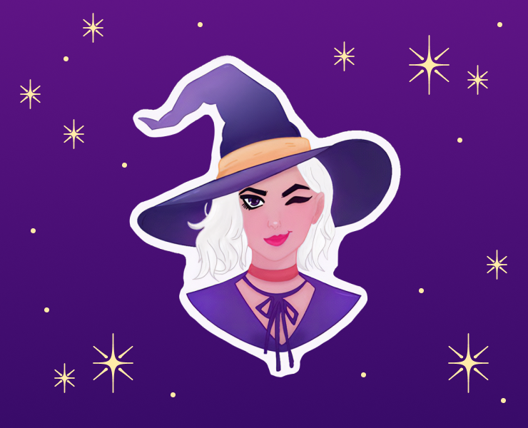 Стикеры для ведьмочек — Иллюстрация на Dprofile