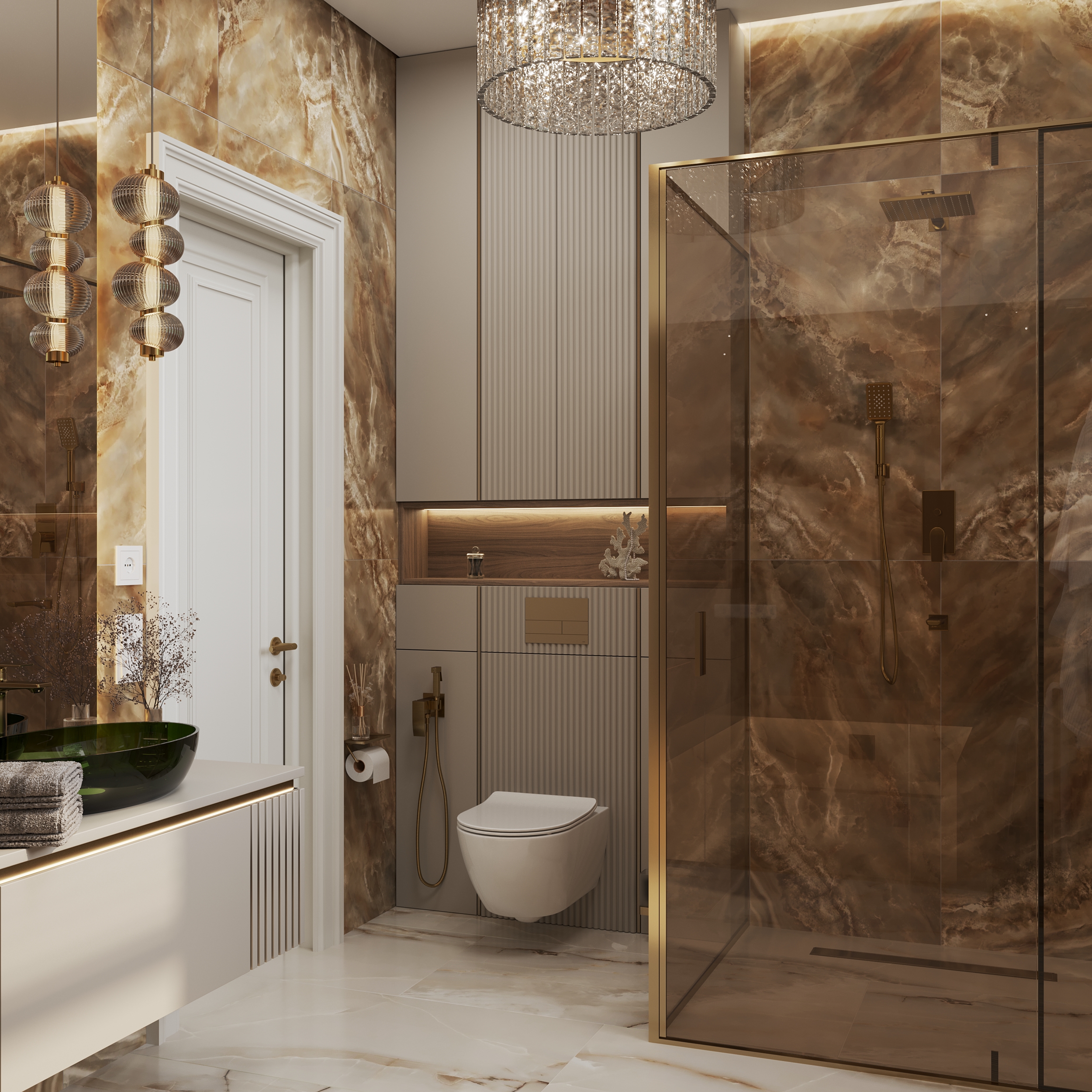 Душевая и хаммам в частном доме за городом — Изображение №4 — 3D на Dprofile