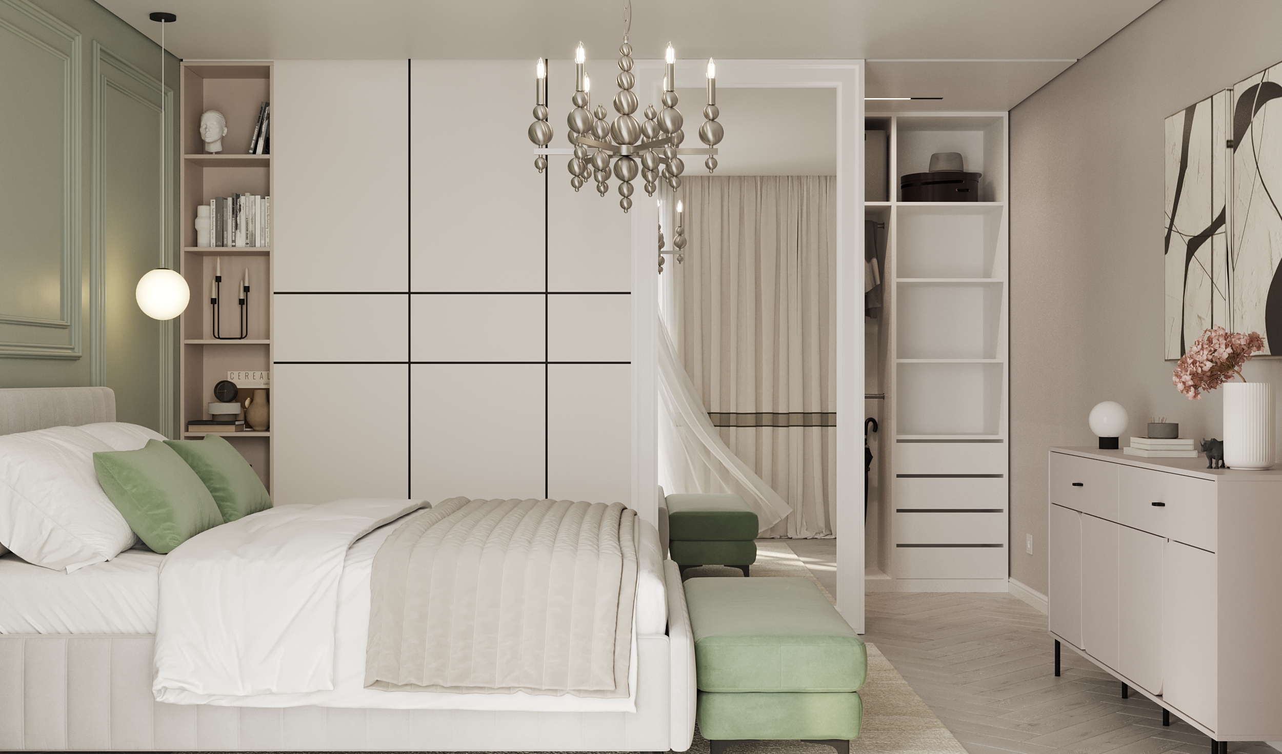 Спальня с гардеробной комнатой — Изображение №3 — 3D, Архитектура на Dprofile
