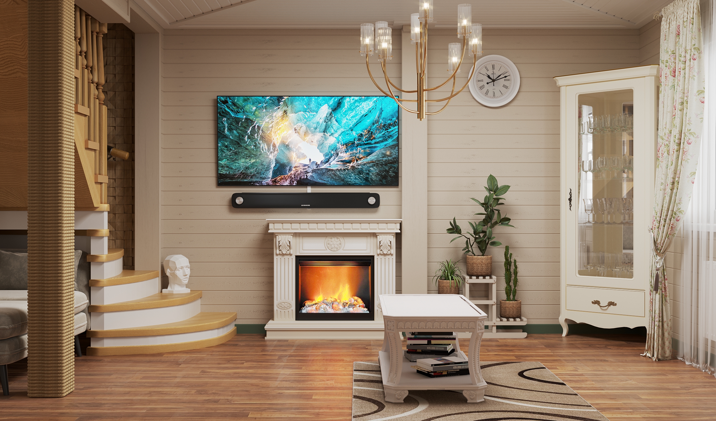 Дом из бруса в стиле Прованс — Изображение №2 — 3D на Dprofile