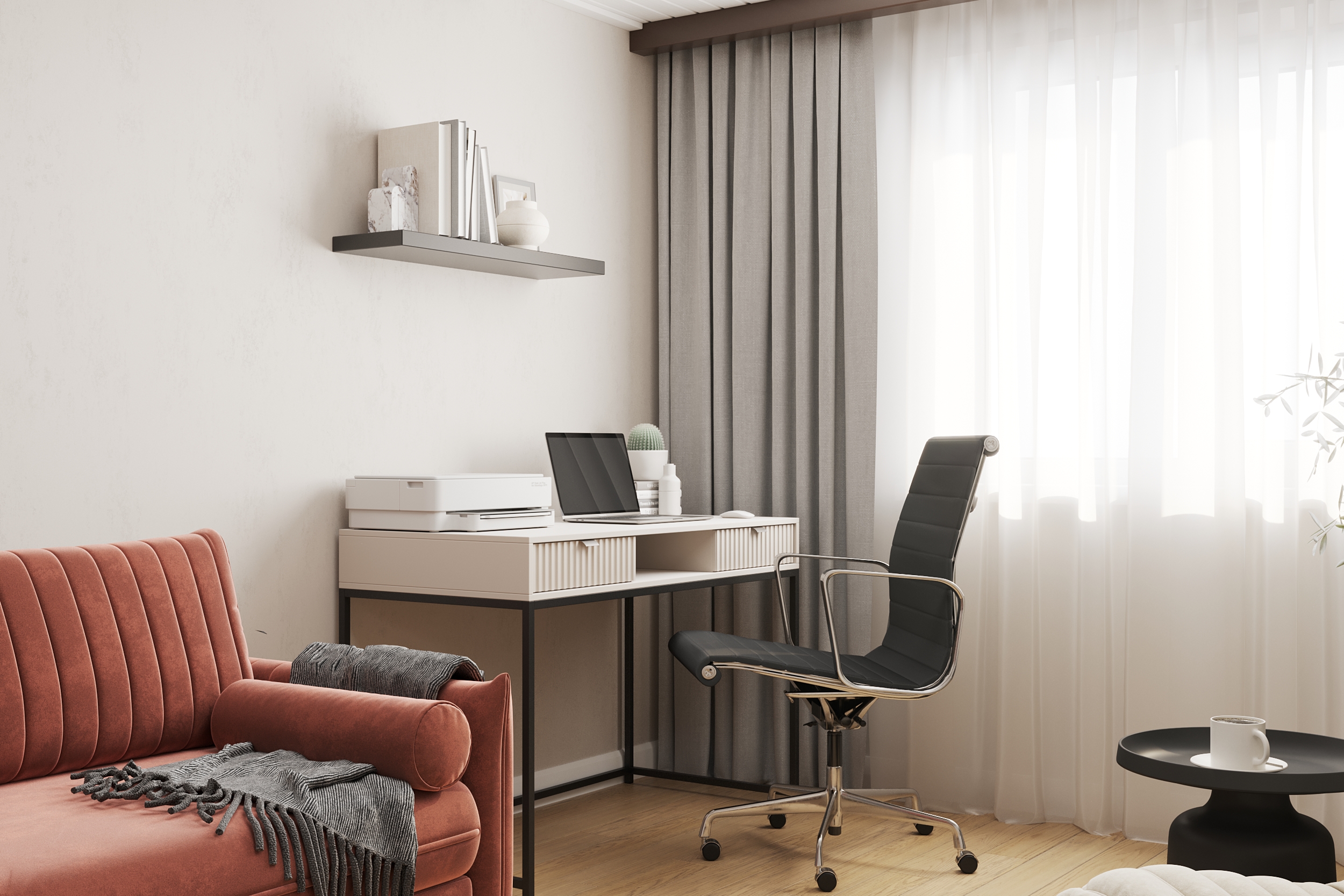 Рабочий кабинет на мансарде частного дома — Изображение №5 — 3D на Dprofile