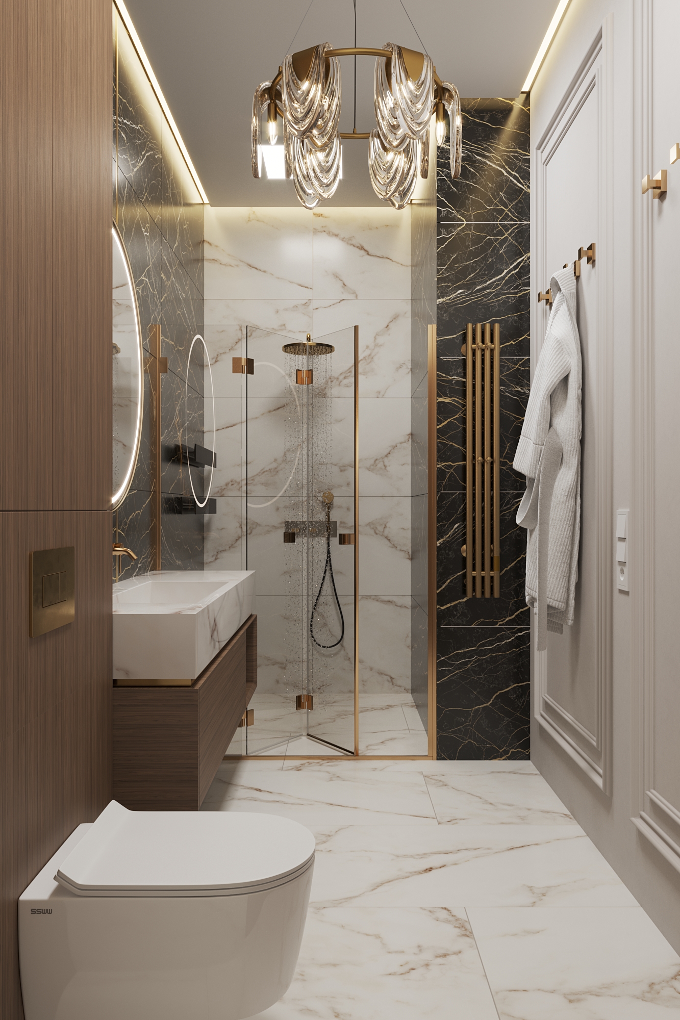 Мастер-санузел в частном доме за городом — Изображение №2 — 3D на Dprofile