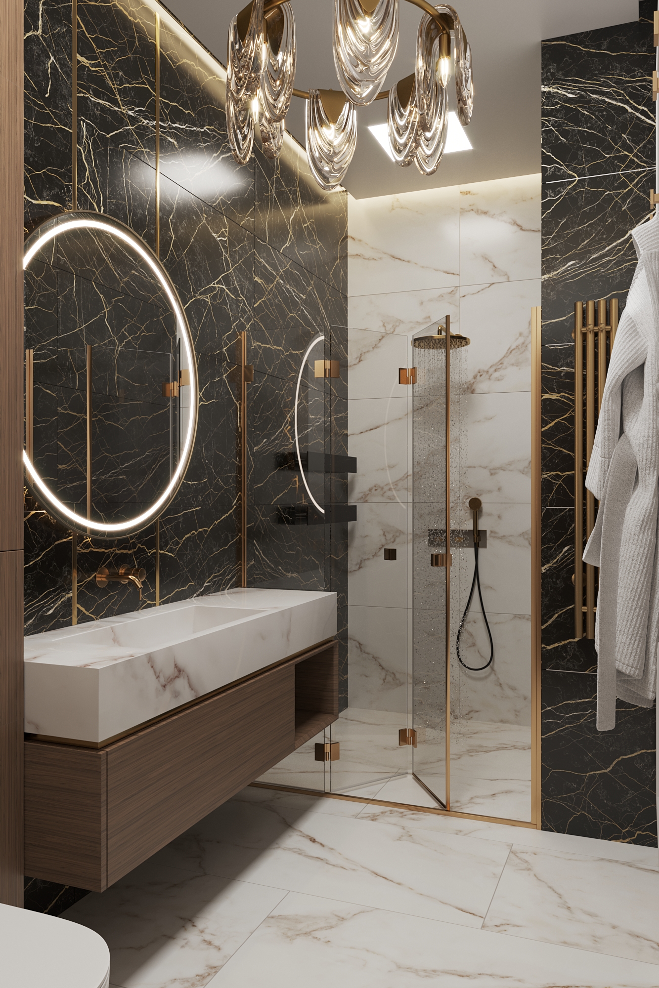 Мастер-санузел в частном доме за городом — Изображение №1 — 3D на Dprofile