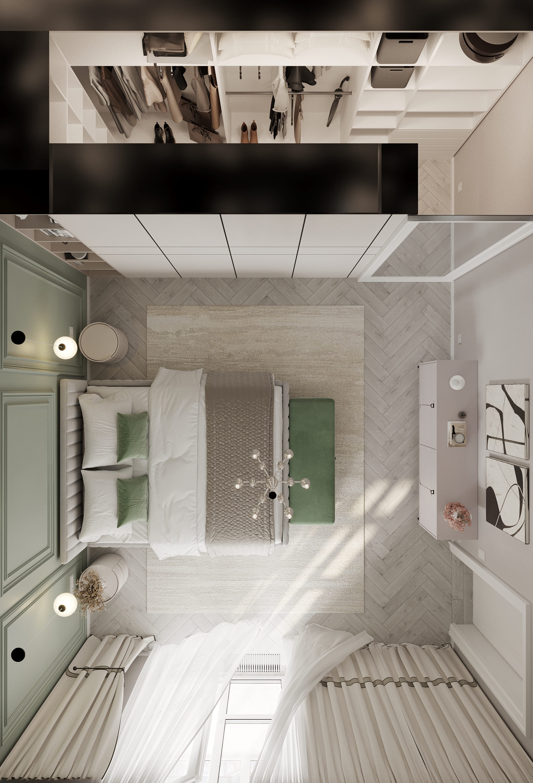 Спальня с гардеробной комнатой — Изображение №6 — 3D, Архитектура на Dprofile