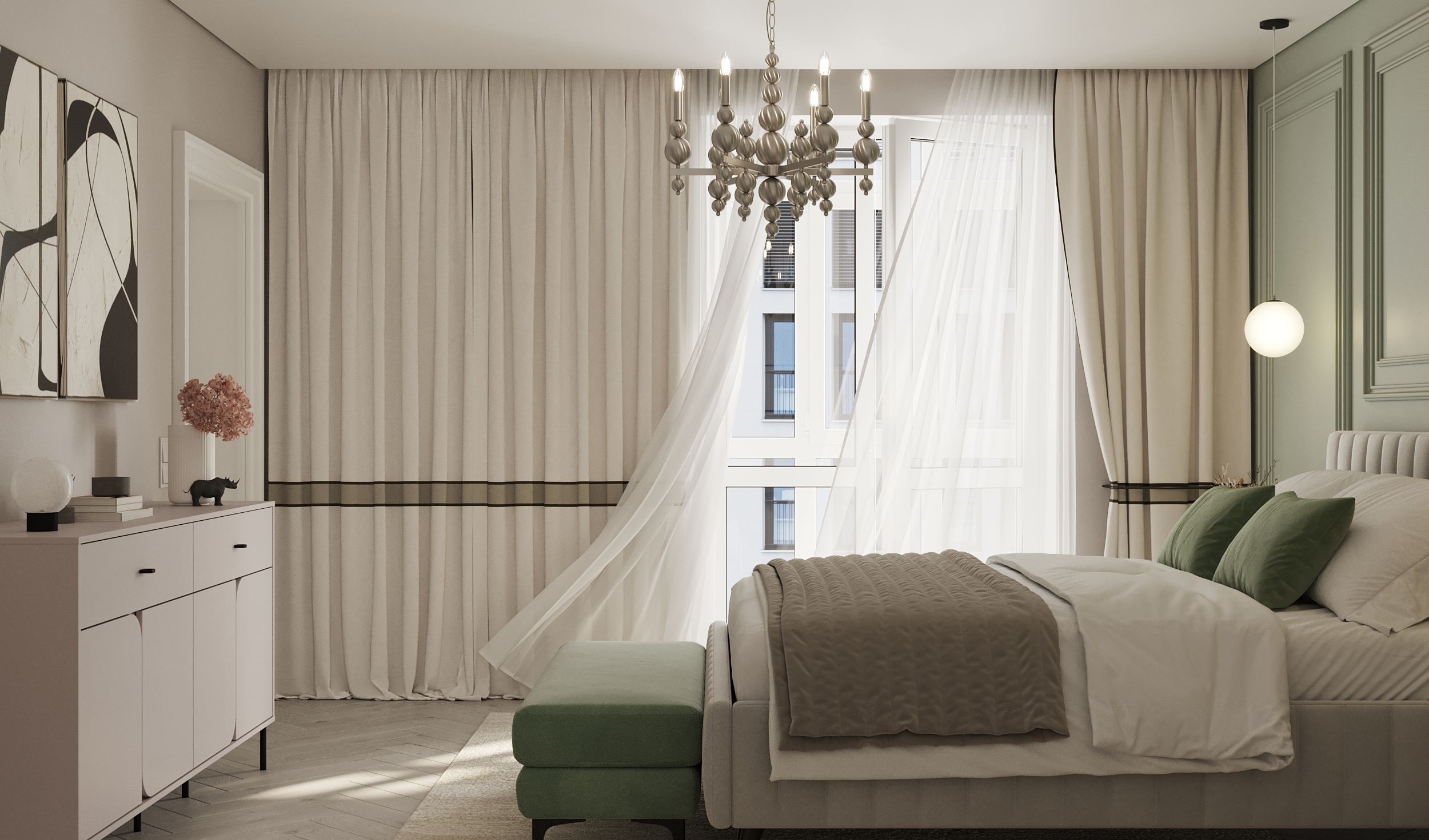 Спальня с гардеробной комнатой — Изображение №4 — 3D, Архитектура на Dprofile