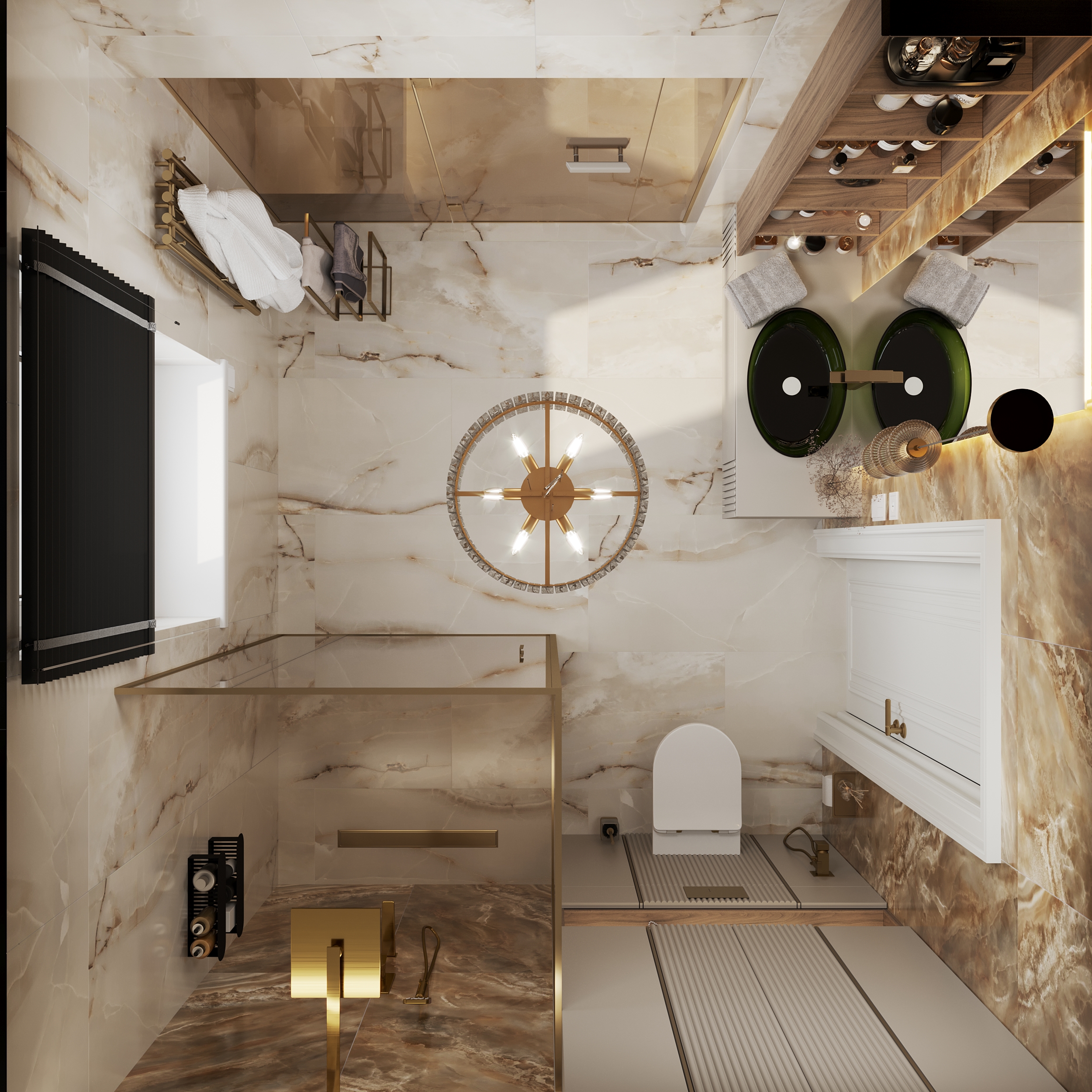 Душевая и хаммам в частном доме за городом — Изображение №8 — 3D на Dprofile