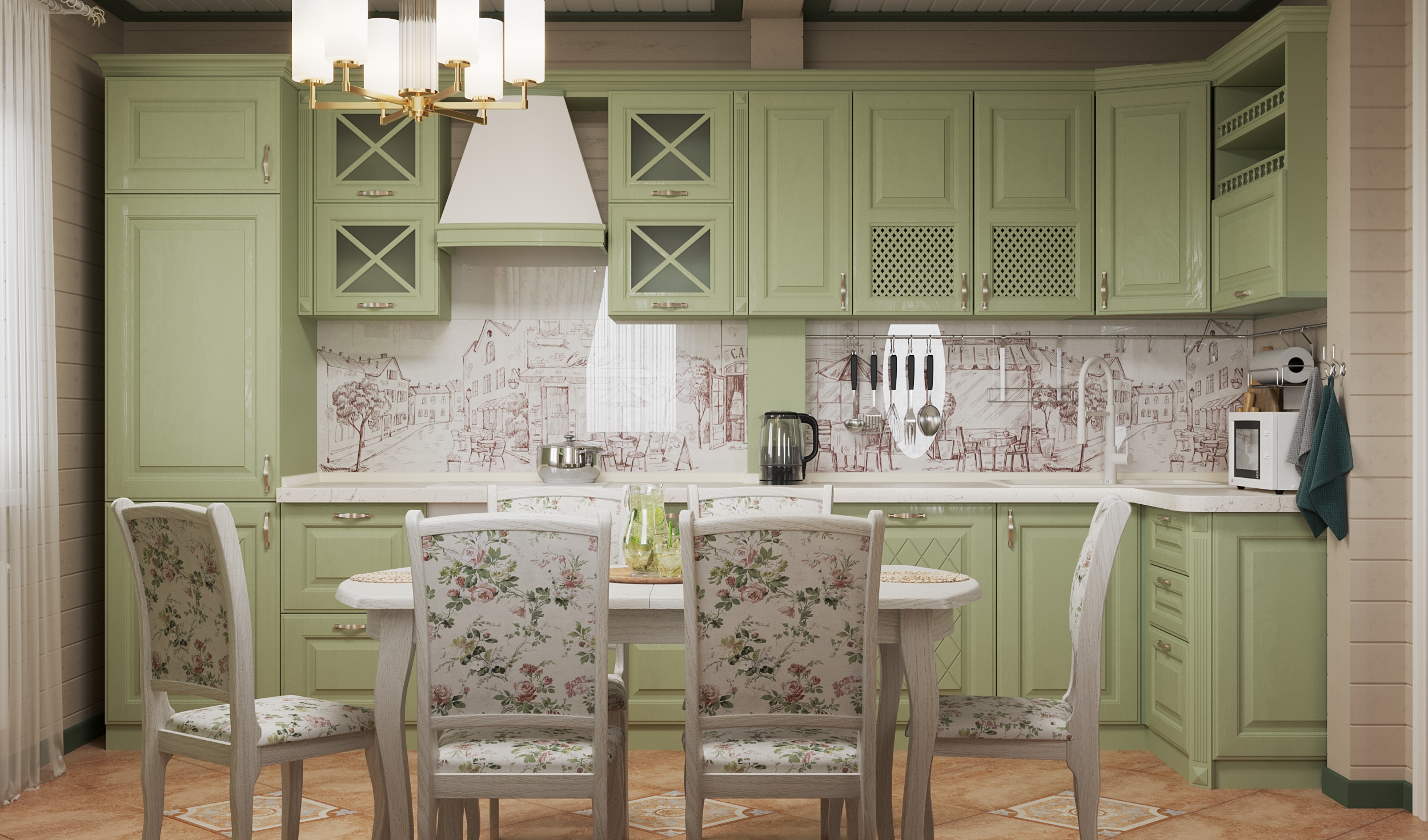 Дом из бруса в стиле Прованс — Изображение №6 — 3D на Dprofile