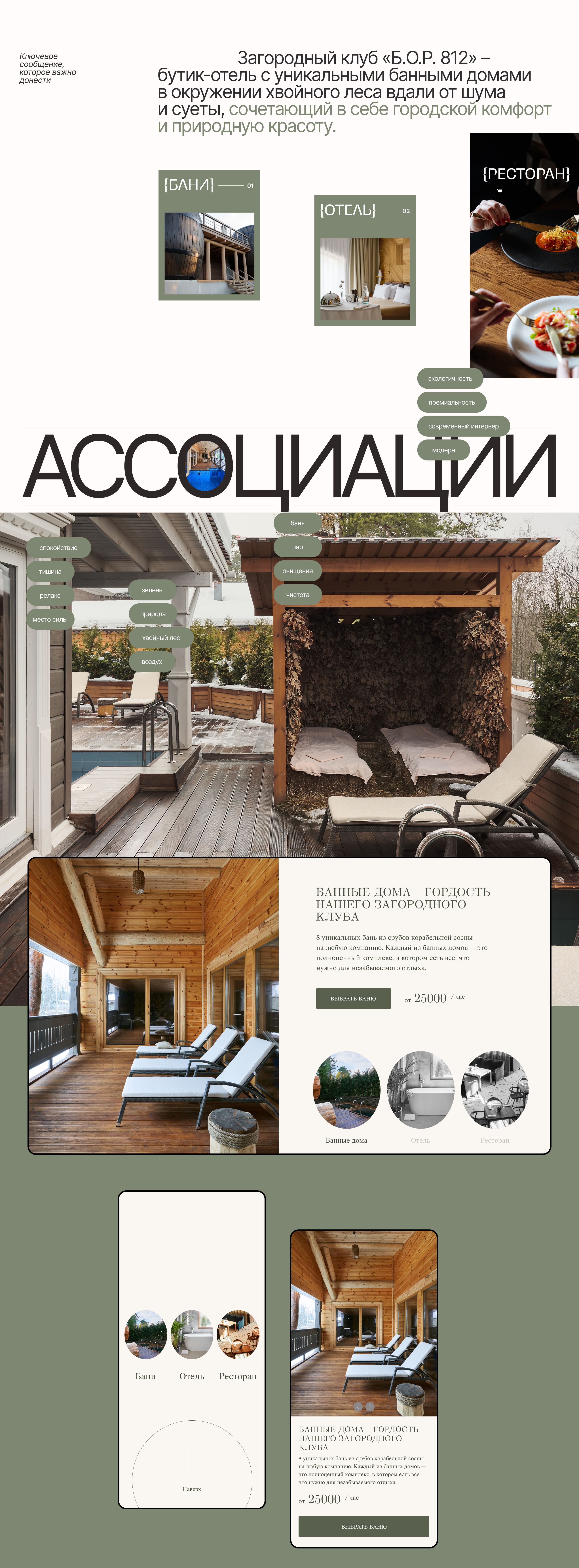 БОР812 редизайн сайта загородного банного комплекса — Изображение №2 — Интерфейсы на Dprofile