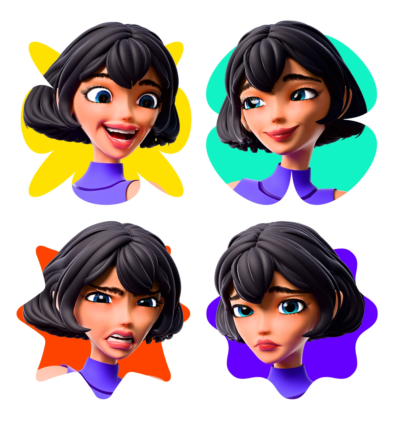 Стилизованный 3D-персонаж — Анемона — Изображение №2 — Иллюстрация, 3D на Dprofile