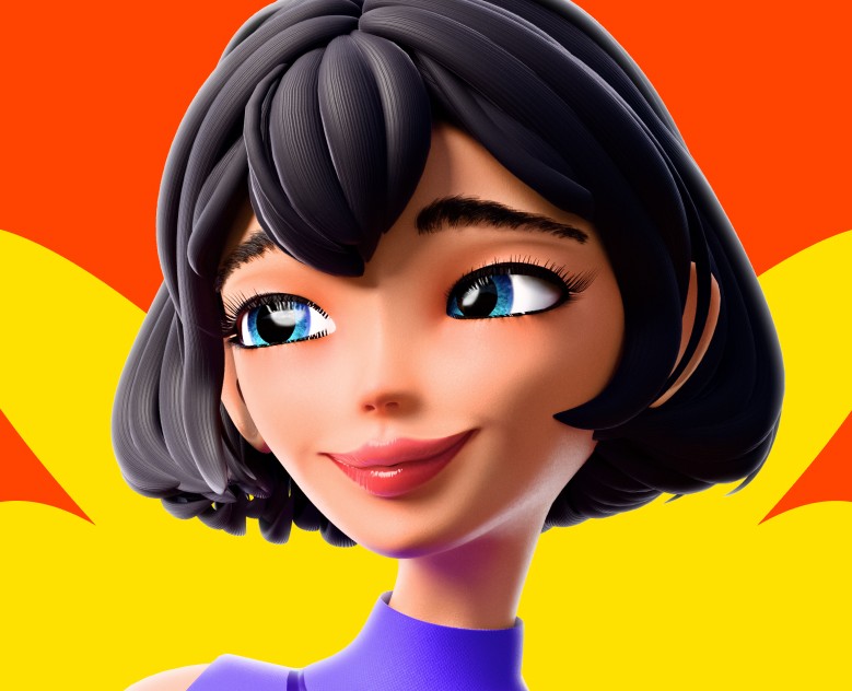 Стилизованный 3D-персонаж — Анемона — Иллюстрация, 3D на Dprofile