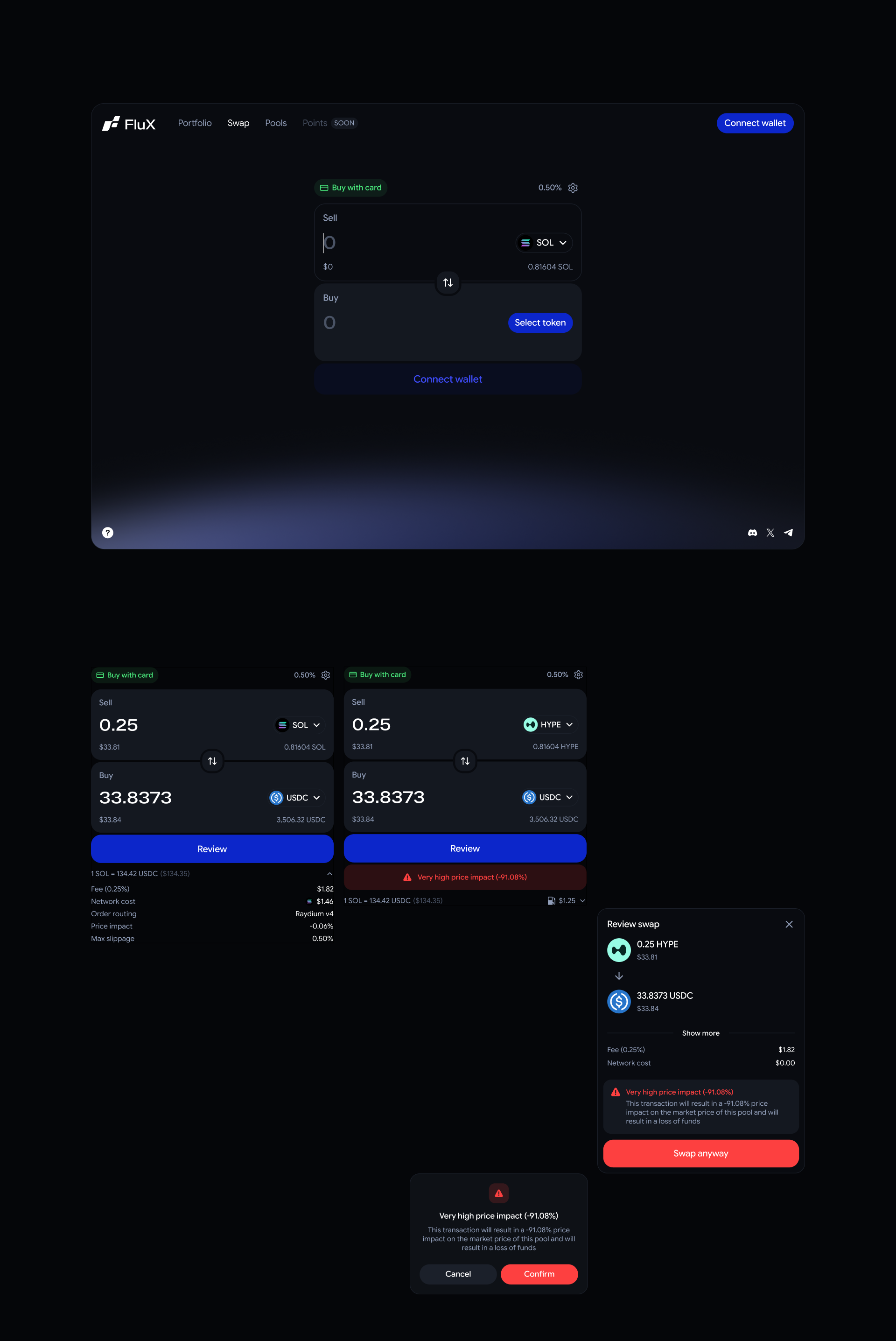 FluX — дизайн интерфейсов DeFi DEX-платформы — Изображение №12 — Интерфейсы, Брендинг на Dprofile